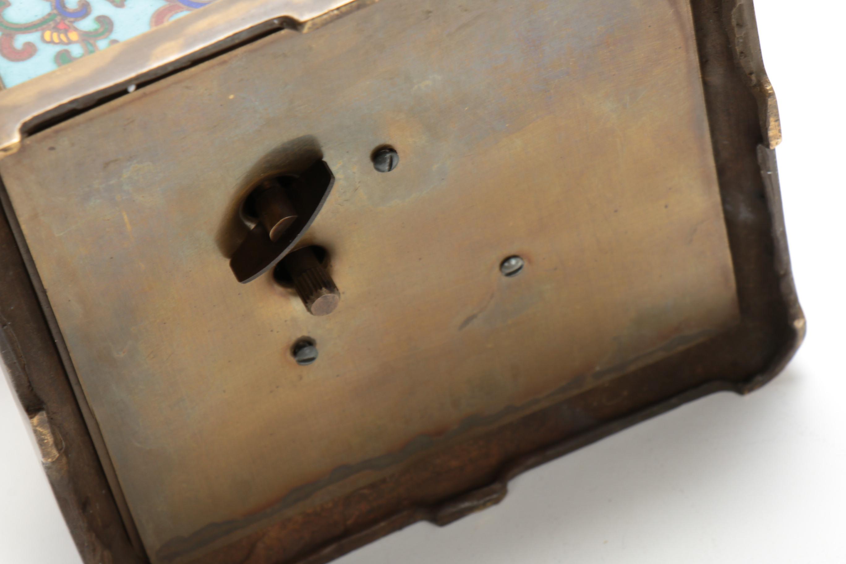 Birdcage Automaton Clock with Cloisonné Base