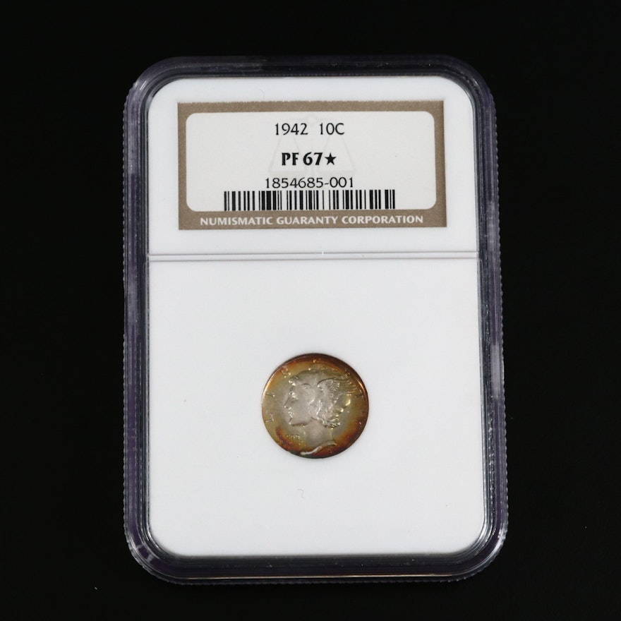 NGC Graded PF67+ 1942 Mercury Silver Dime