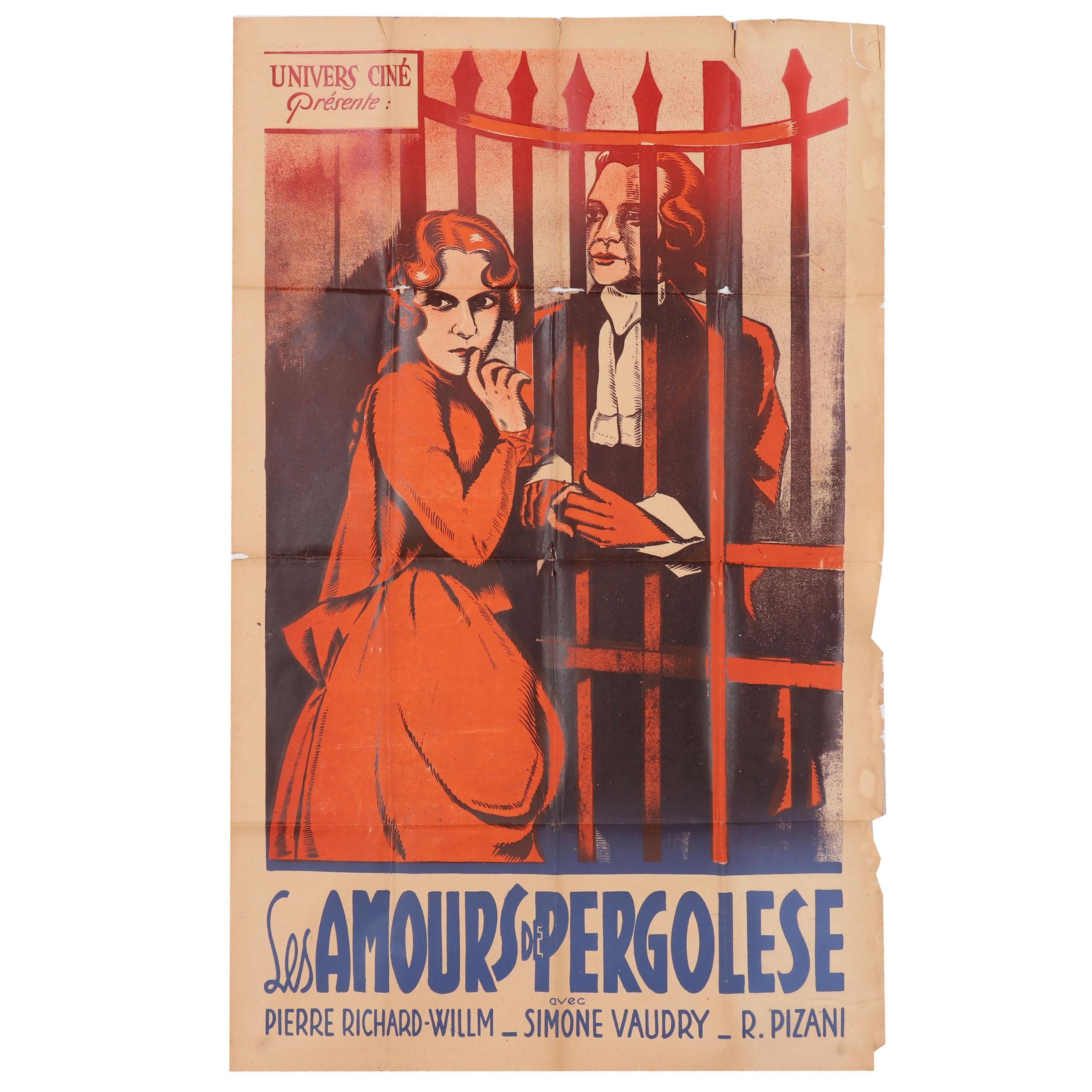 Lithograph Movie Poster for "Les Amours de Pergolese", Circa 1933
