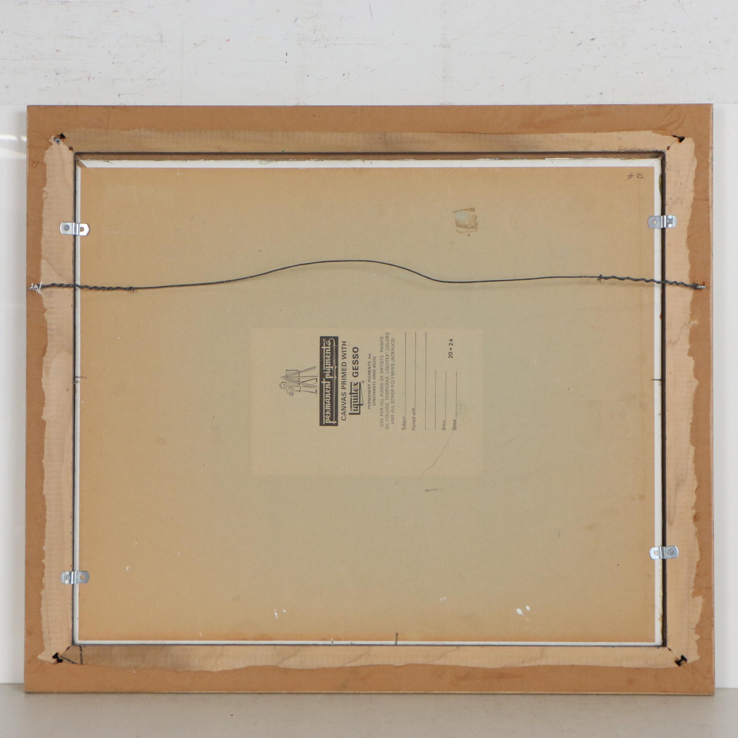 Jack Meanwell Abstract Impasto Oil Painting "Canyon Shapes", 1988