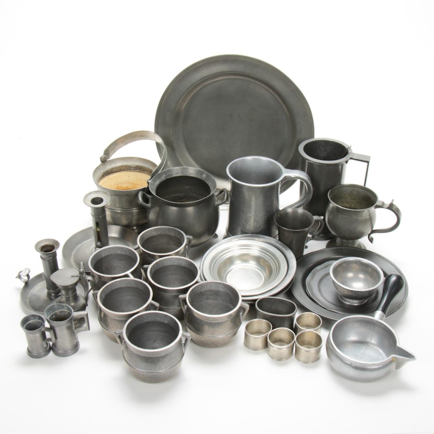 Wilton Soup Bowls and Other Pewter Dinnerware