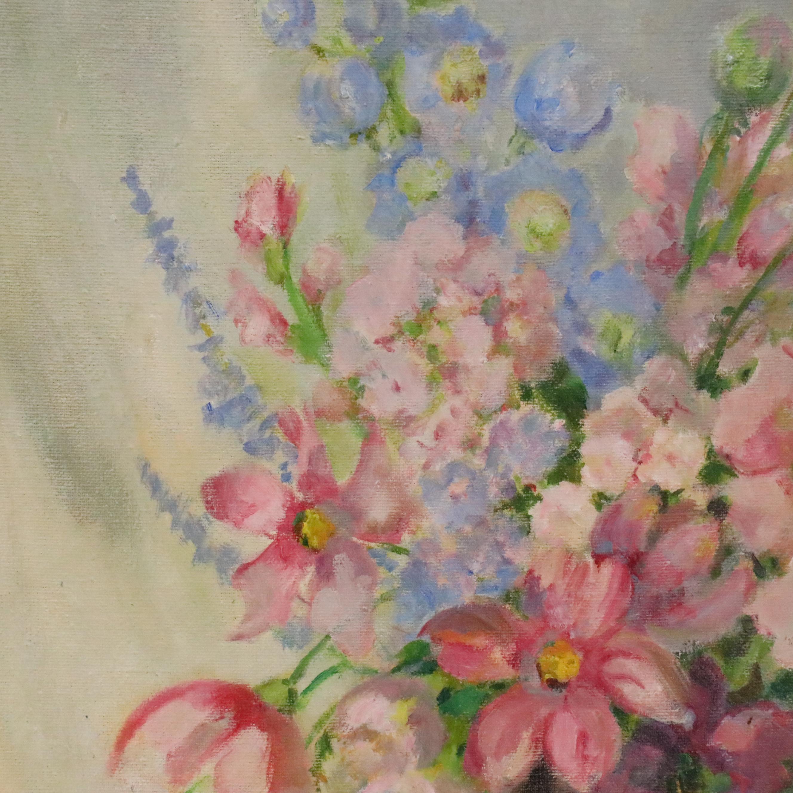 Grace Collier Floral Still Life Oil Painting, 20th Century