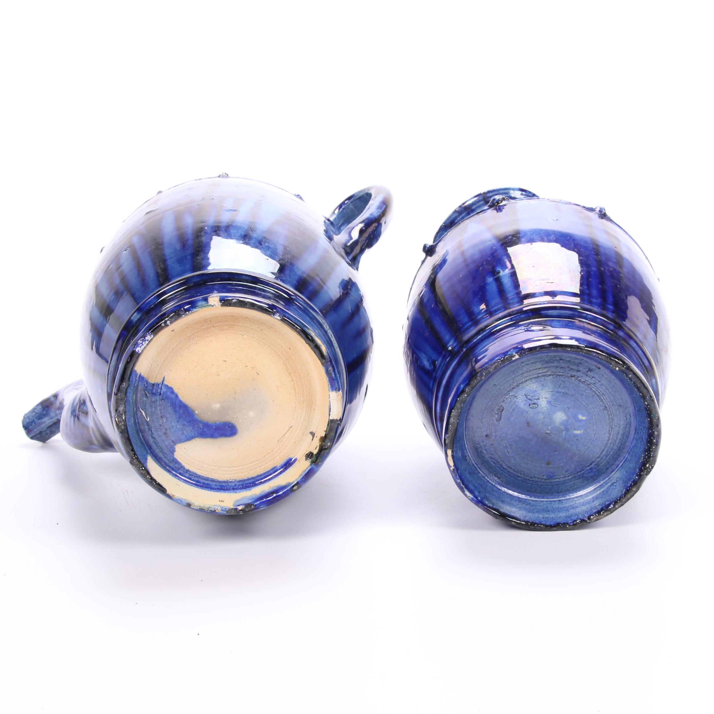 Blue Drip Glaze Ceramic Tea and Coffee Service
