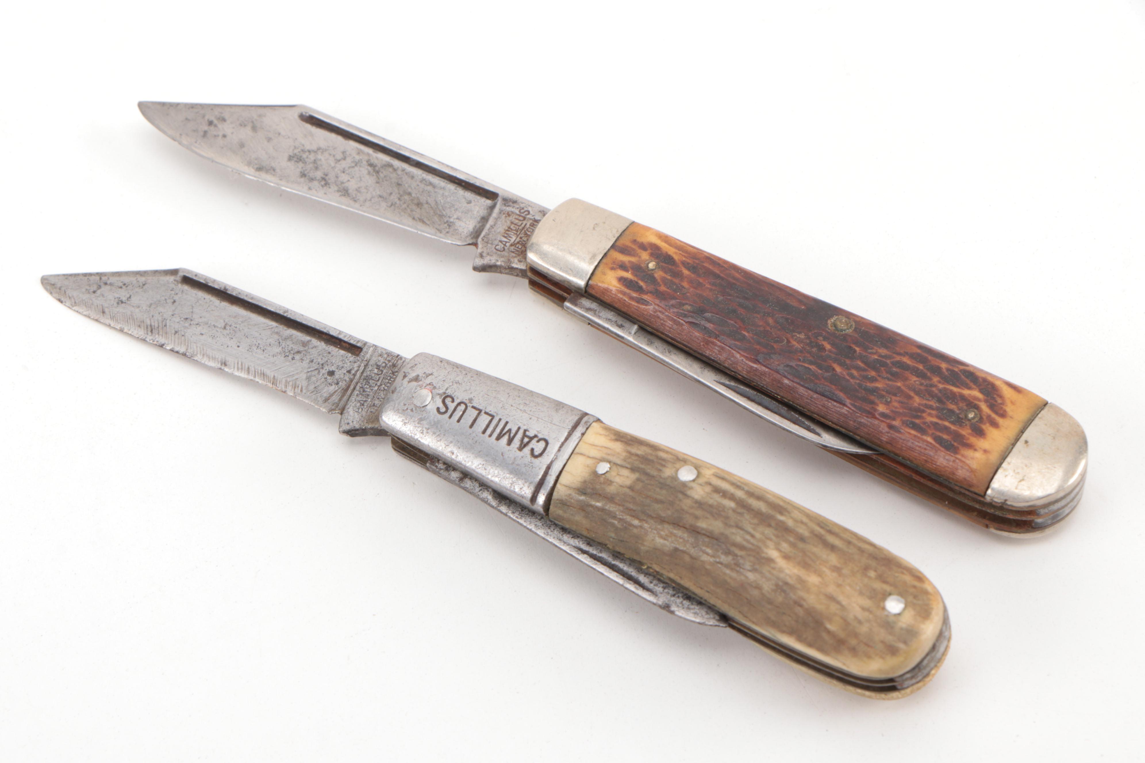 Camillus Folding Pocket Knives Including "Sword Brand" #78 and More