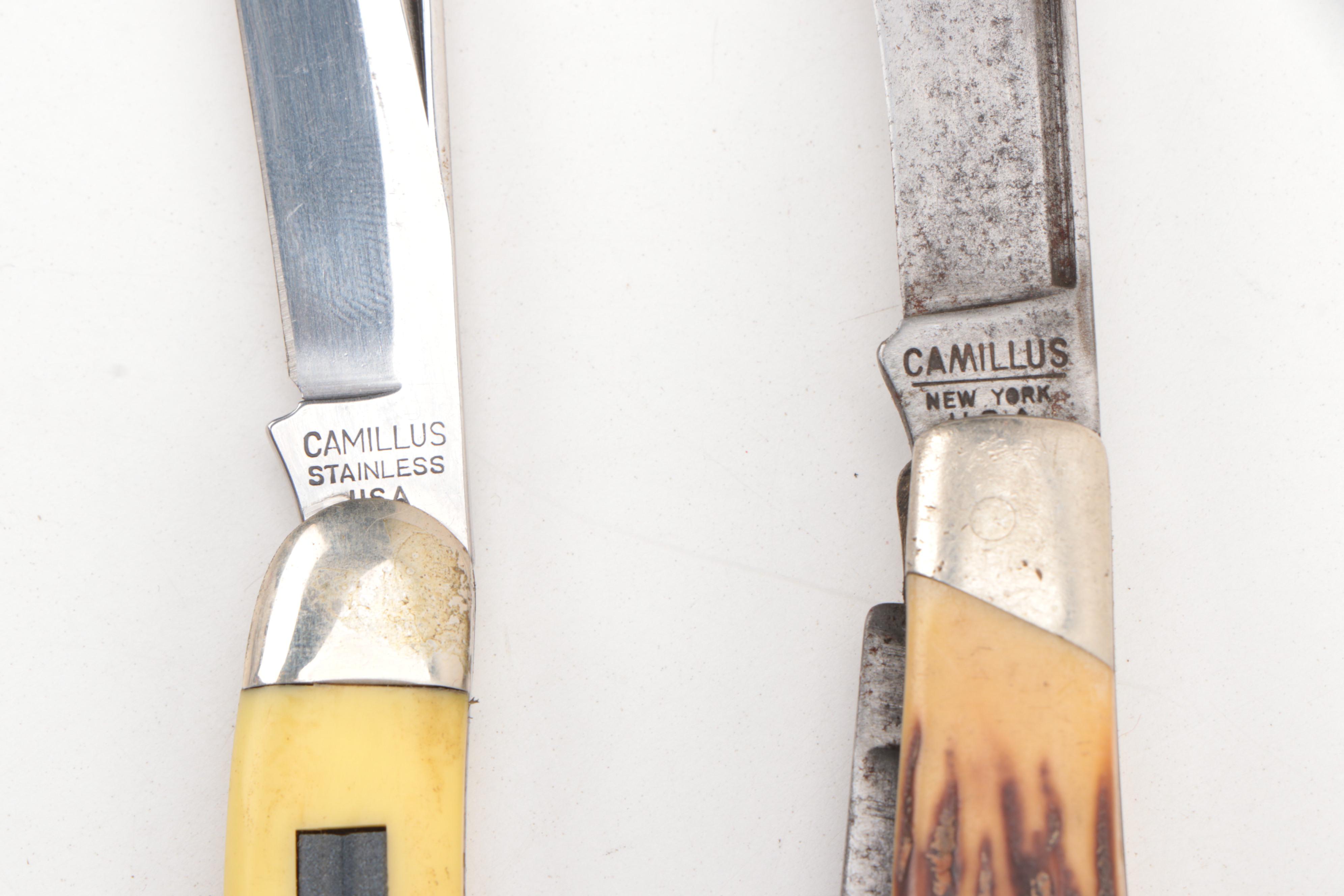 Camillus Folding Pocket Knives Including "Sword Brand" #78 and More