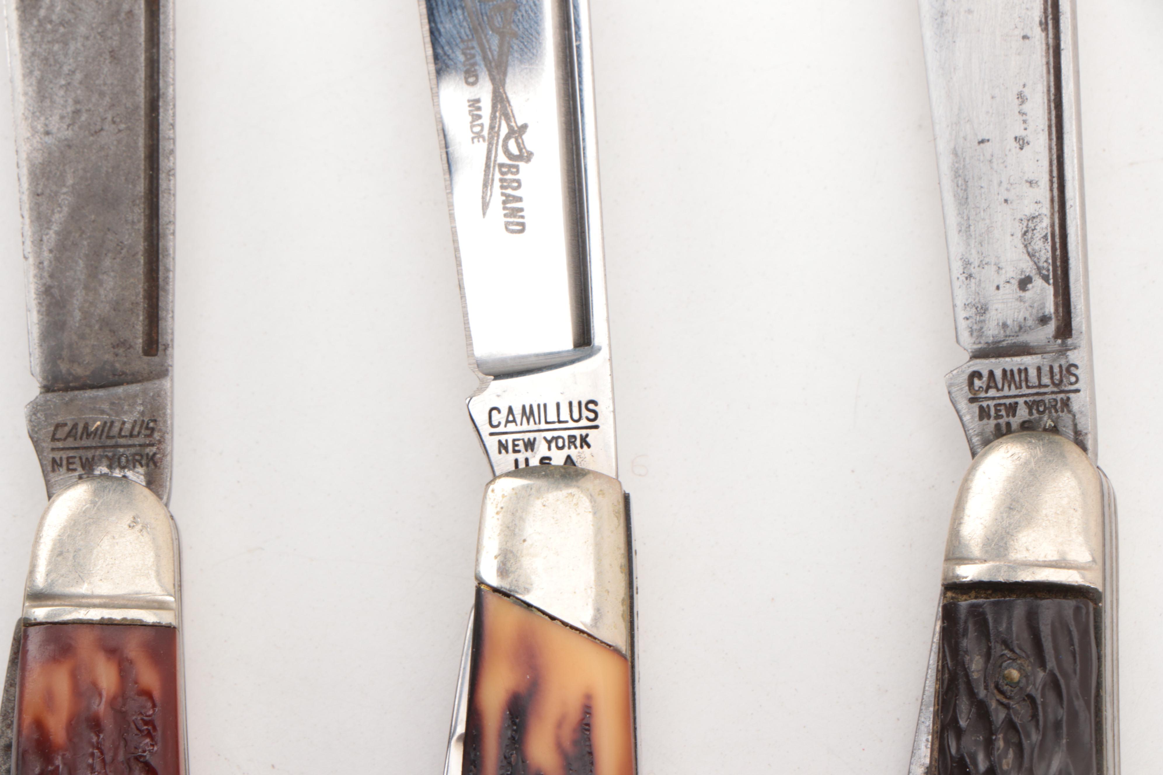 Camillus Folding Pocket Knives Including "Sword Brand" #78 and More
