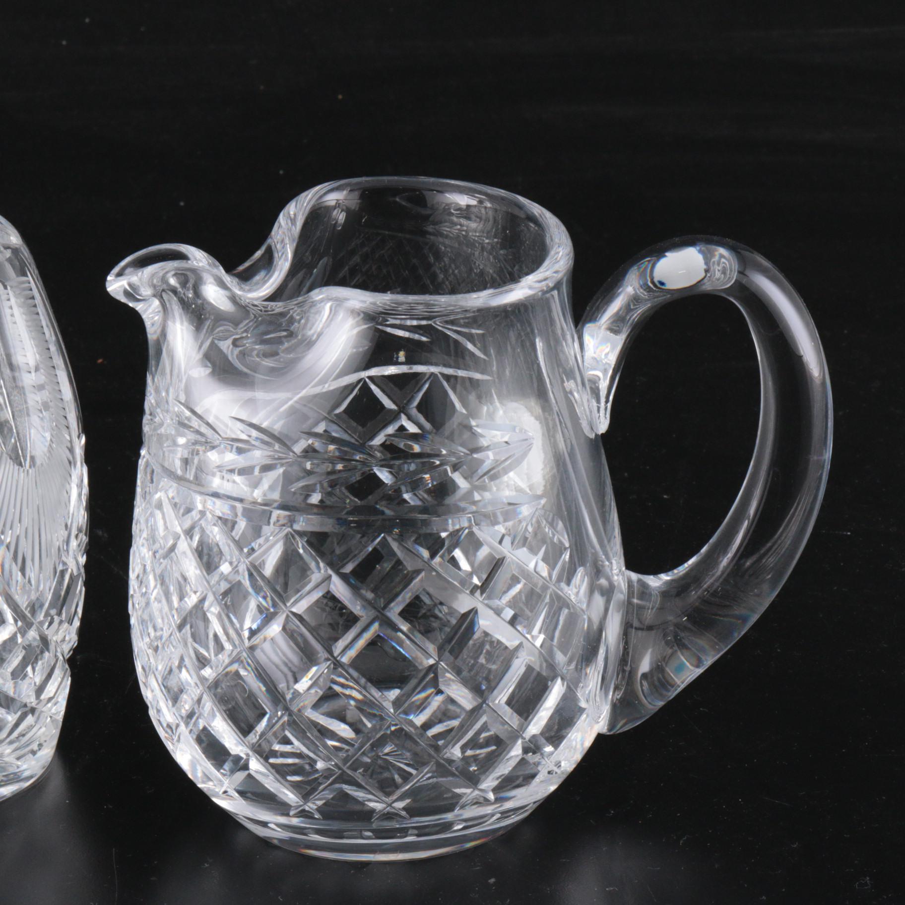 Waterford Crystal "WAT31" Decanter, "Glandore" Pitcher and "Araglin" Cordials