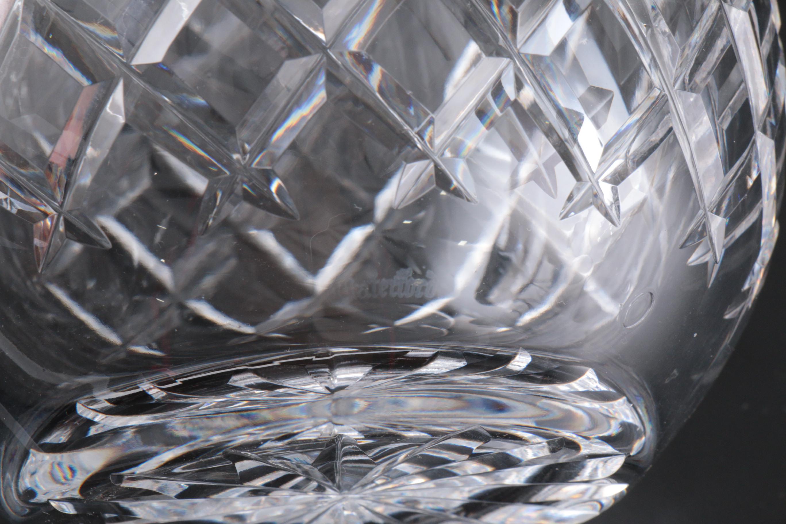 Waterford Crystal "WAT31" Decanter, "Glandore" Pitcher and "Araglin" Cordials