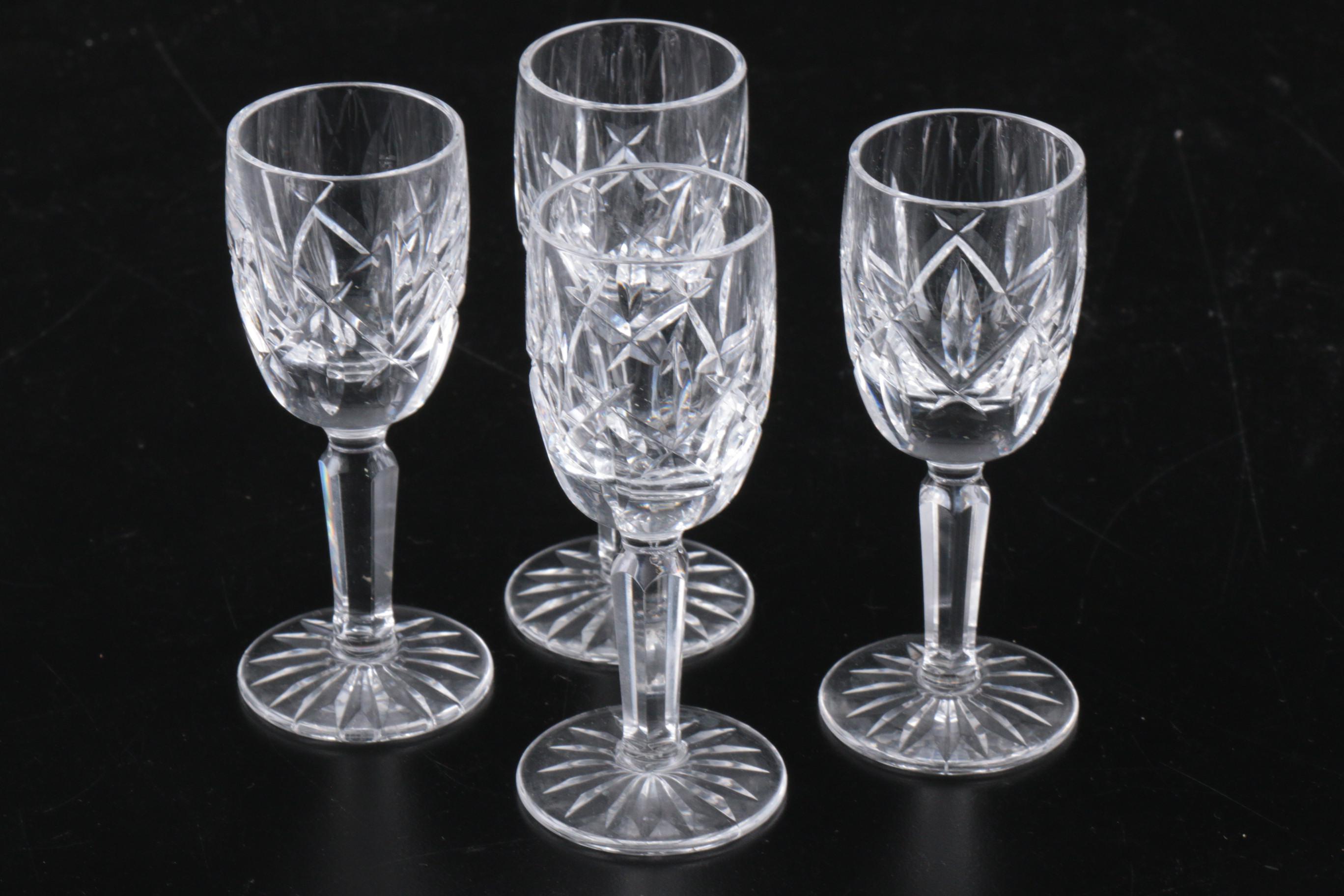 Waterford Crystal "WAT31" Decanter, "Glandore" Pitcher and "Araglin" Cordials
