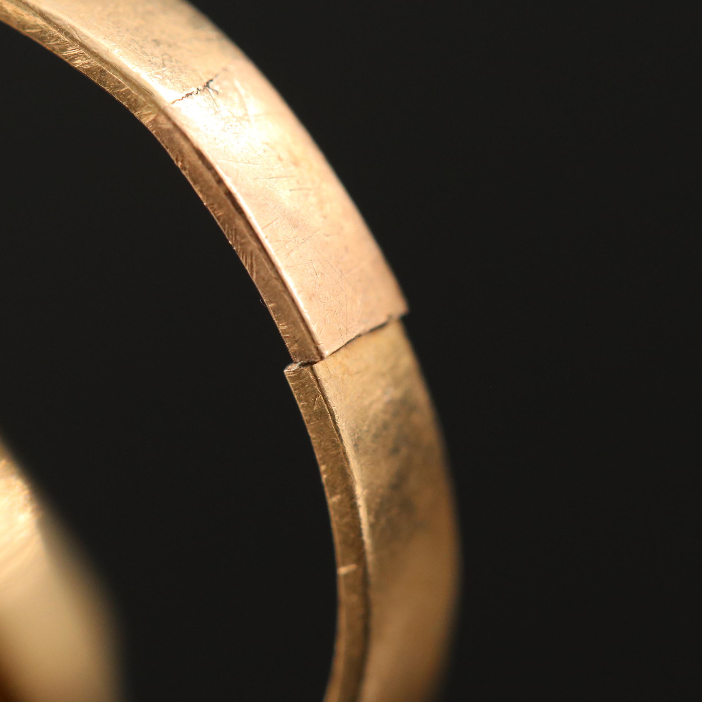 Circa 1900 10K Carved Tiger's Eye Capita Jugata Roman Solder Ring