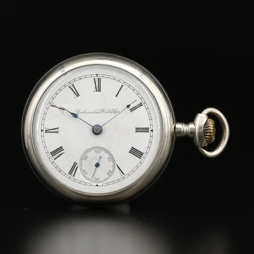 1894 Columbus Watch Co. Sidewinder Pocket Watch