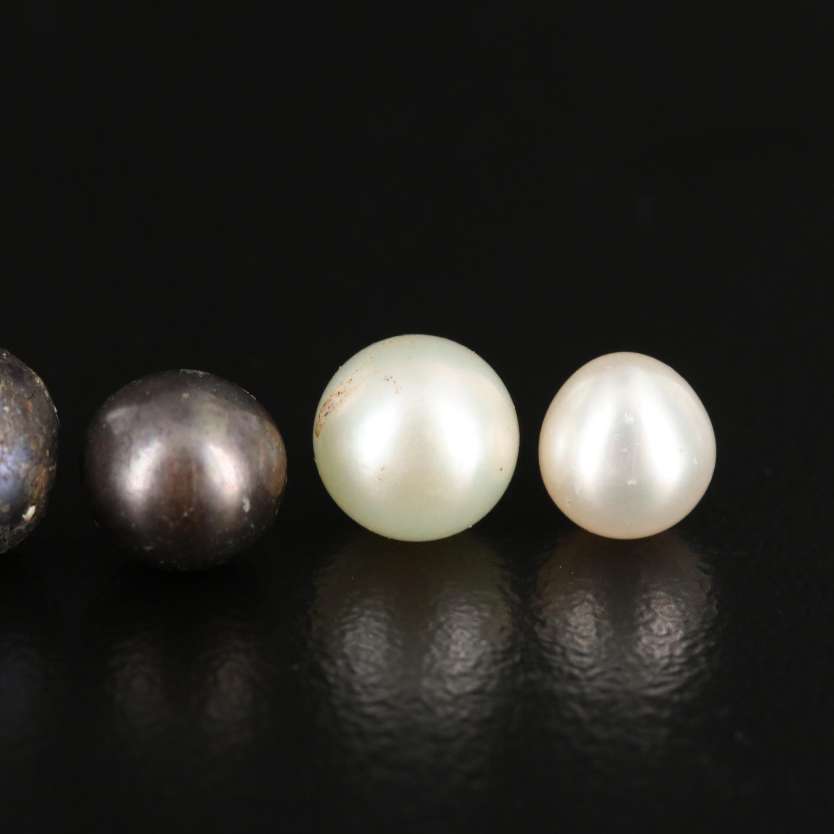 Loose 10.55 CTW Near Round and Semi-Baroque Cultured Pearls