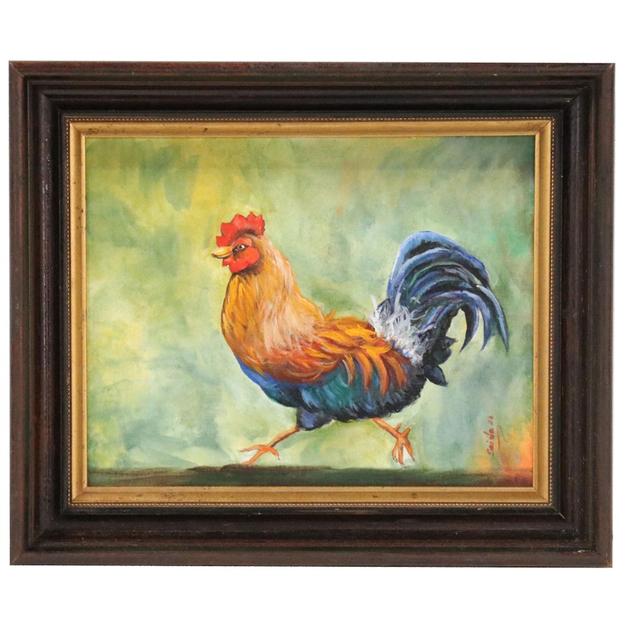 Saida Markovic Oil Painting of Rooster