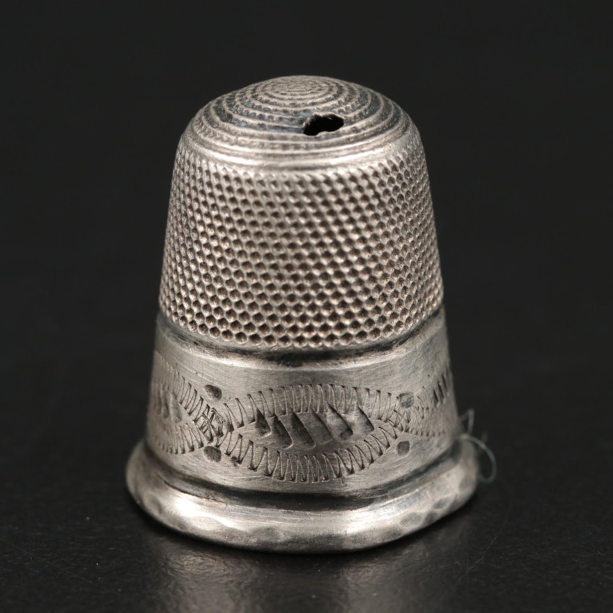 Henry Griffith & Sons Sterling Silver Thimble, 1910