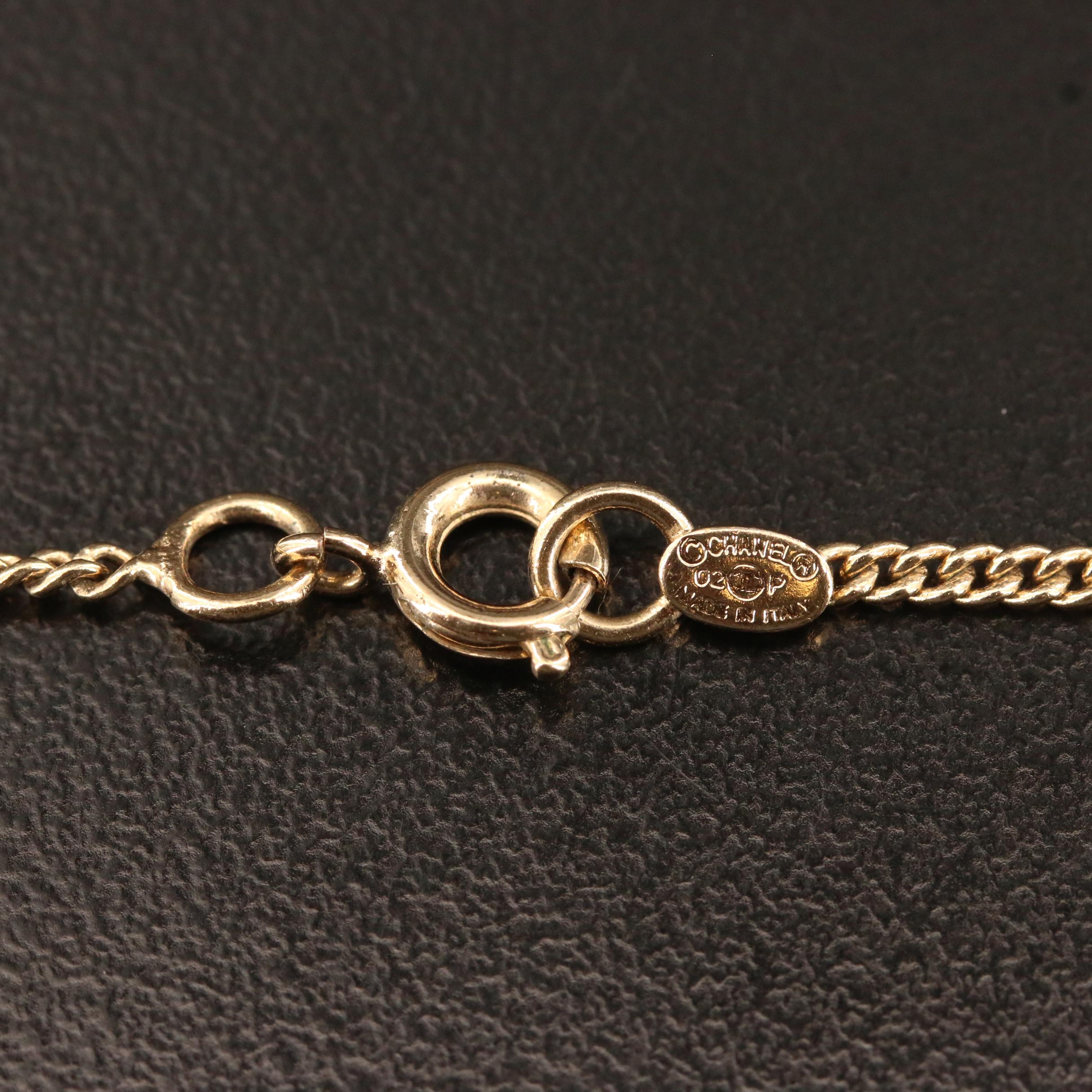 Chanel Spring 2002 Collection Heart Lock and Key Pendant Necklace