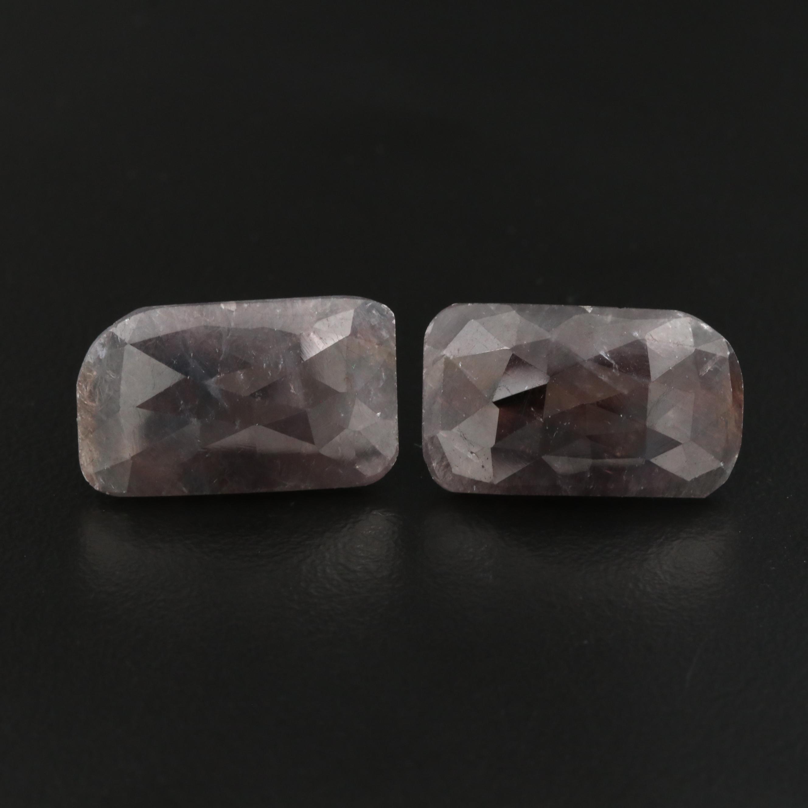 Matched Pair of Loose 21.33 CTW Corundum Tablets