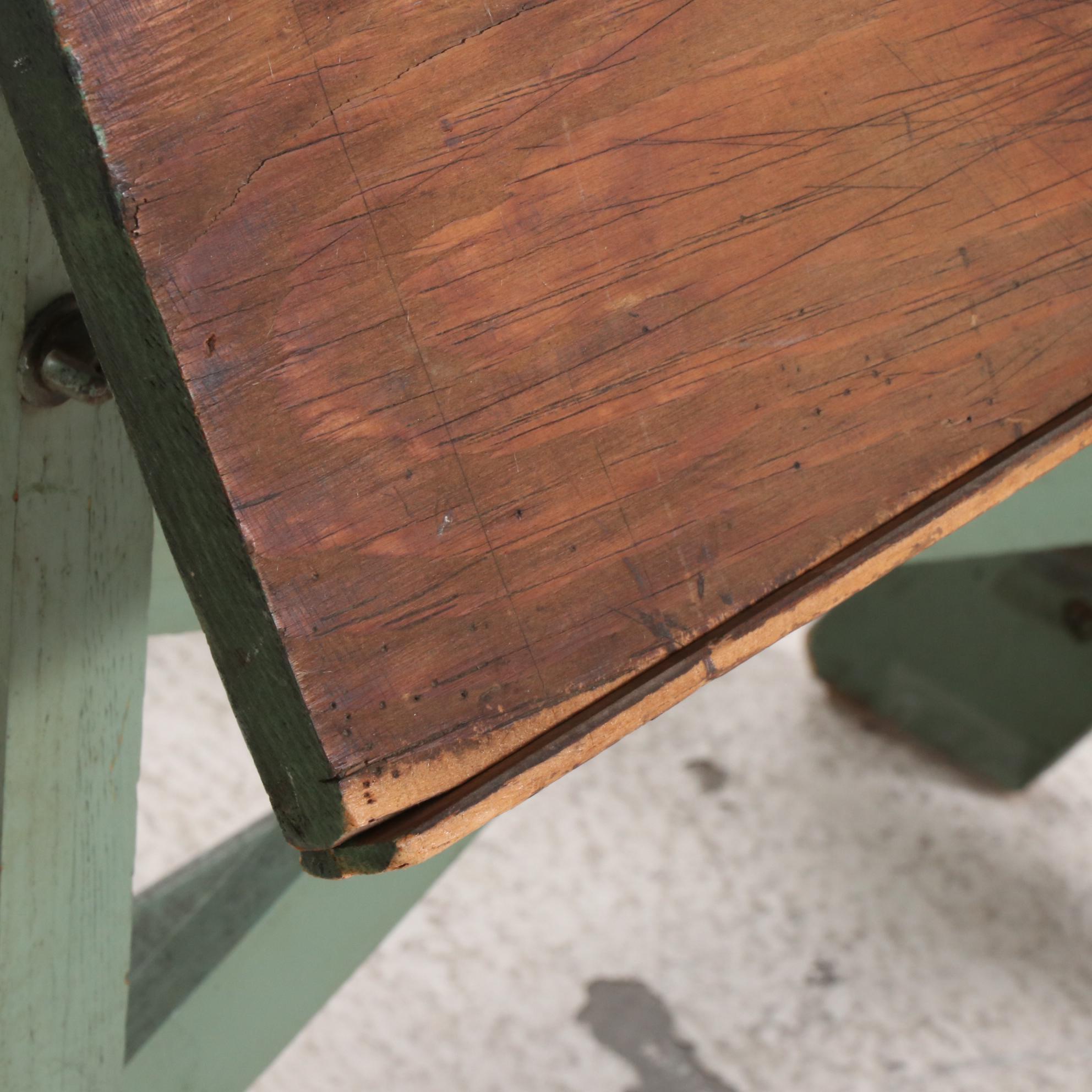 Painted Wood Student Drafting Desk, Early to Mid 20th Century