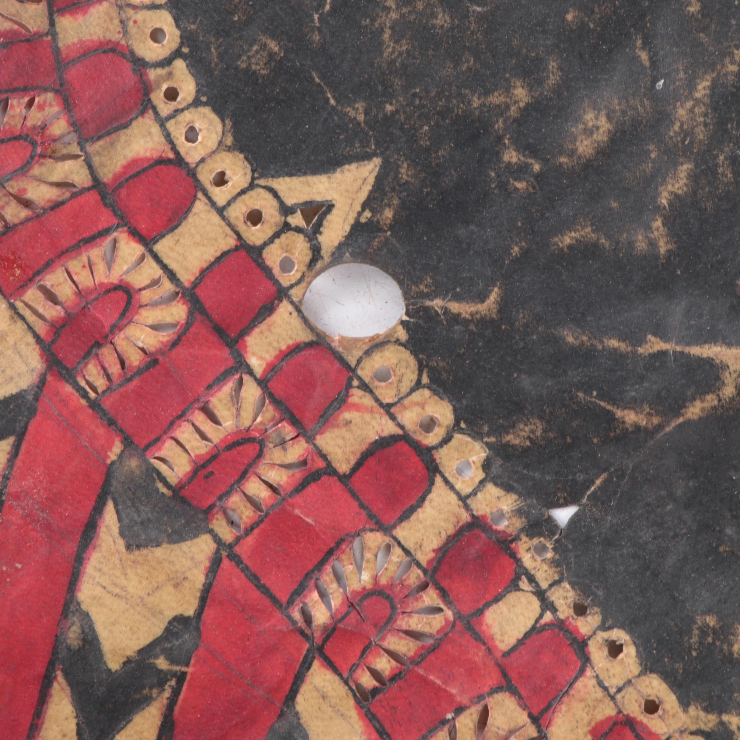 Life-Size Indonesian Wayang Kulit Shadow Puppet of Male Figure