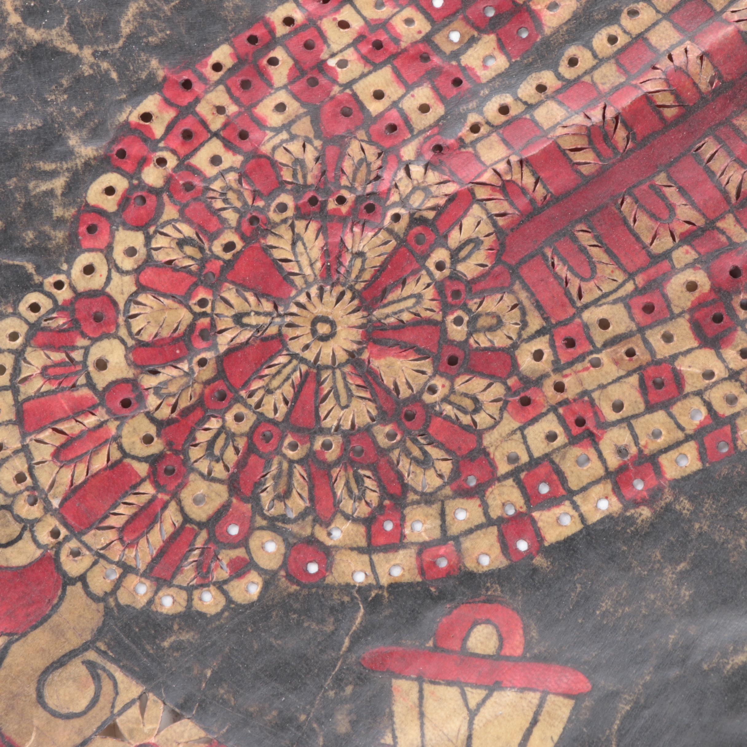 Life-Size Indonesian Wayang Kulit Shadow Puppet of Male Figure