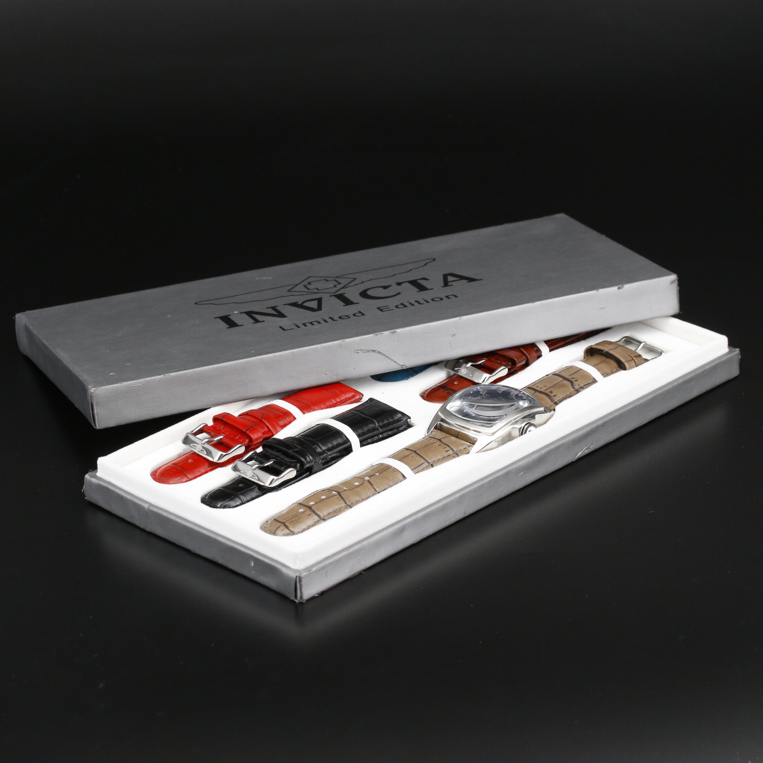 Invicta Lupah Stainless Steel Quartz Watch with Interchangeable Bands