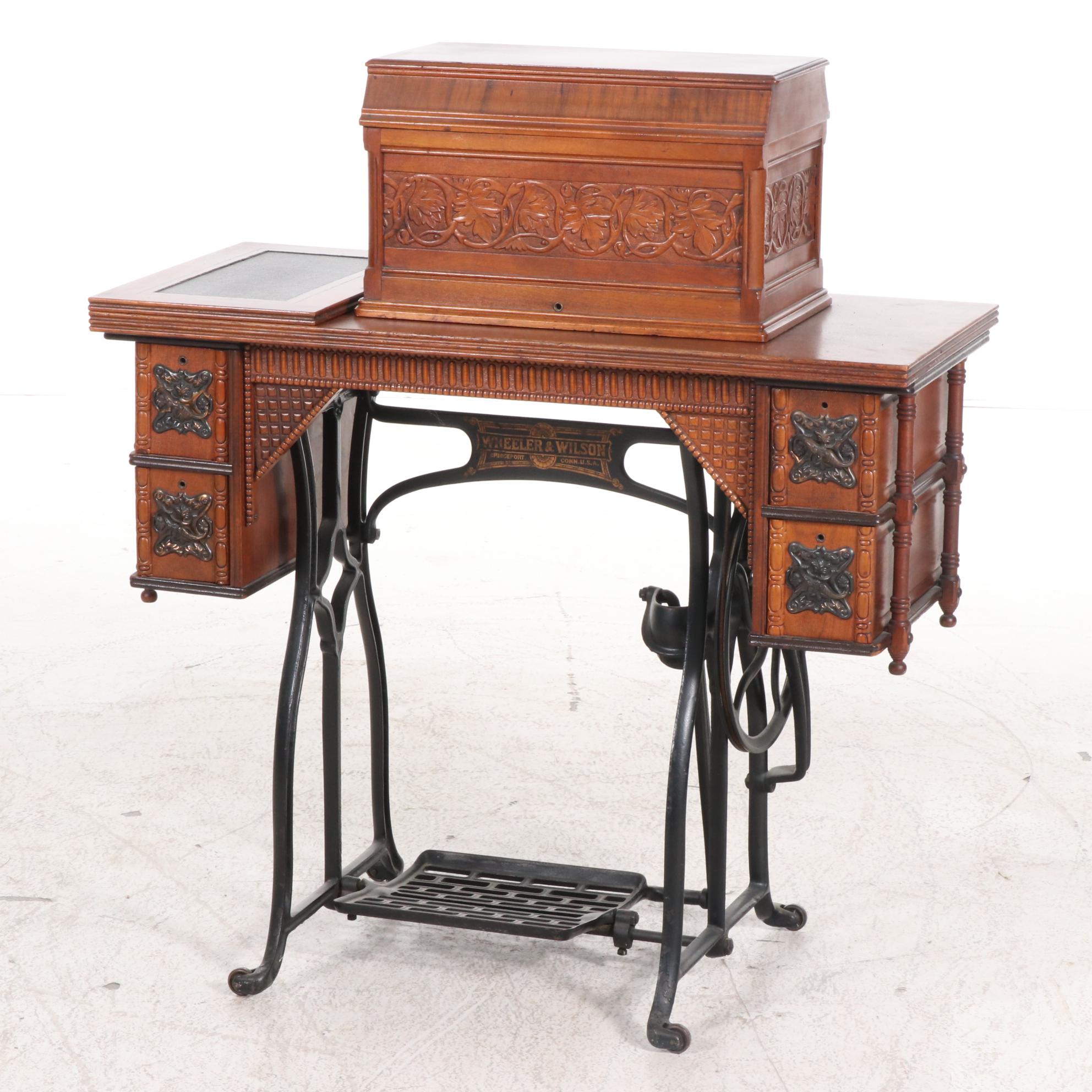 Wheeler & Wilson Mfg. Co. Sewing Machine with Table