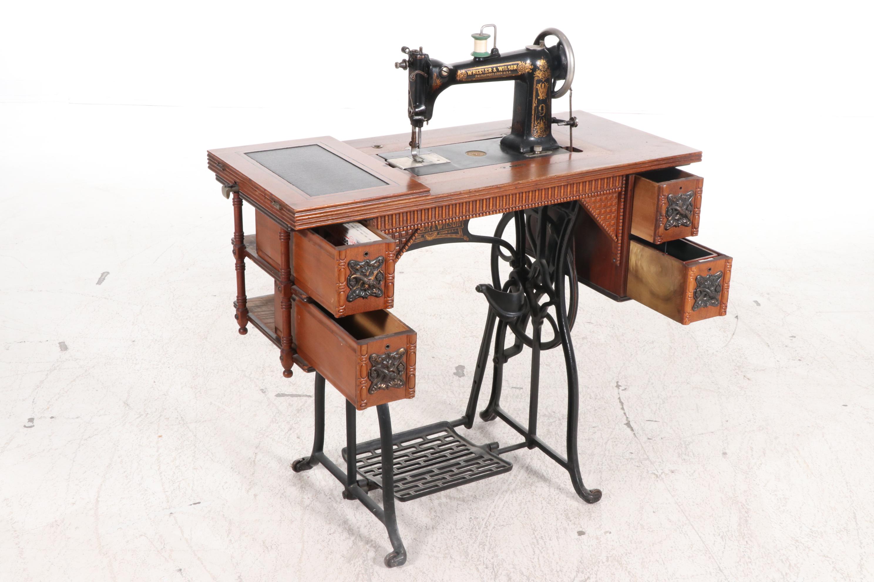 Wheeler & Wilson Mfg. Co. Sewing Machine with Table