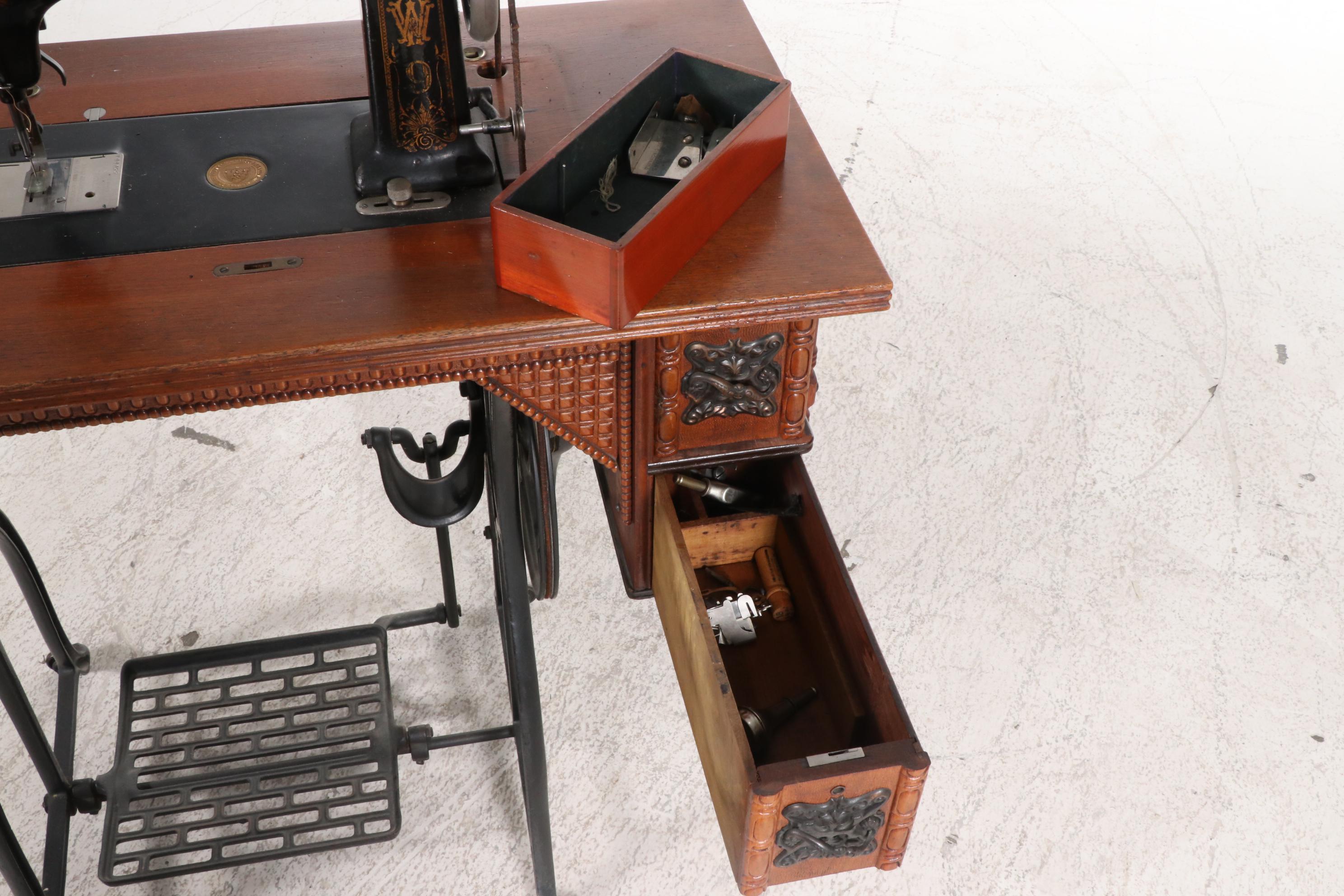 Wheeler & Wilson Mfg. Co. Sewing Machine with Table
