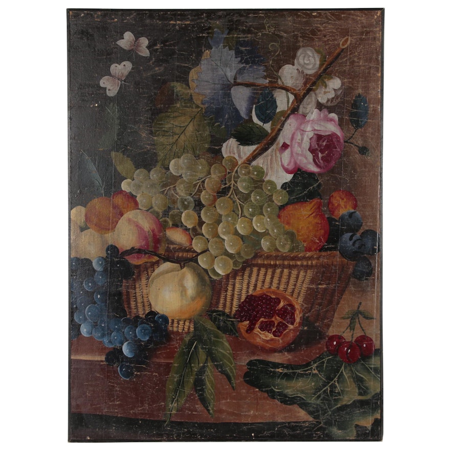 Floral Still Life Oil Painting, Late 19th Century