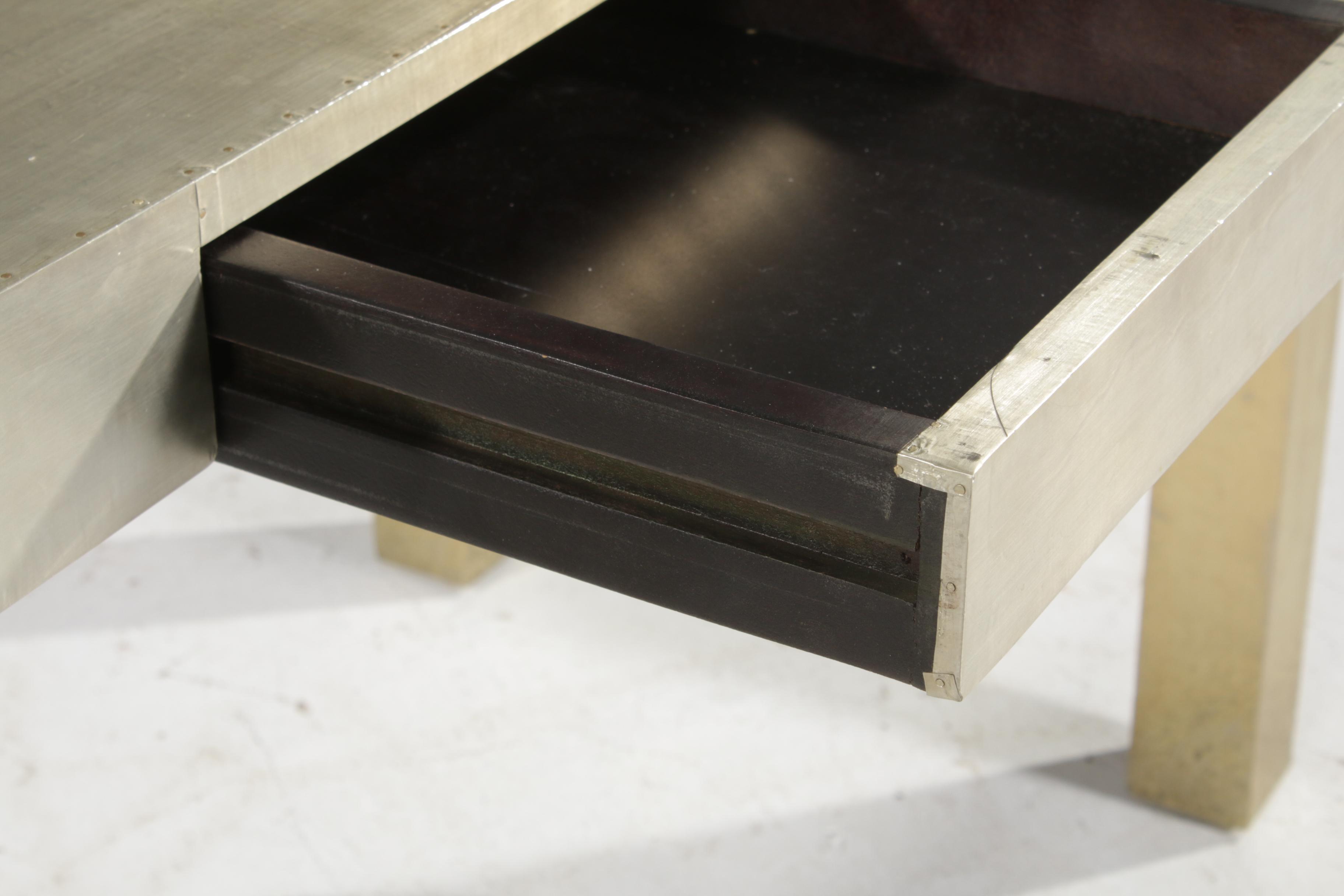 West Elm Metal Wrapped Parsons Style Desk with Drawers