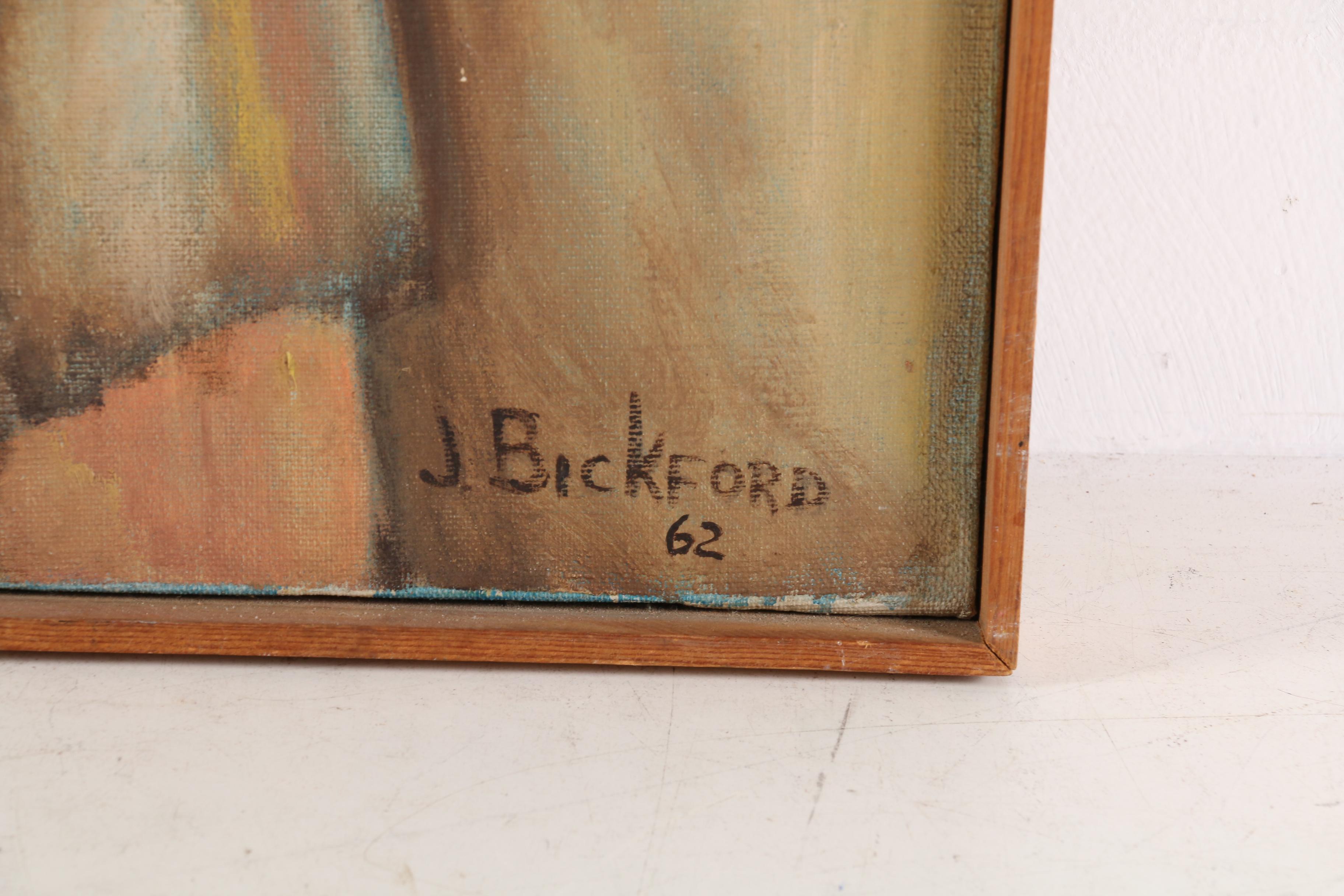 Jane Bickford Child Portrait Oil Painting, 1962