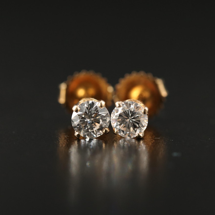 14K 0.75 CTW Diamond Stud Earrings