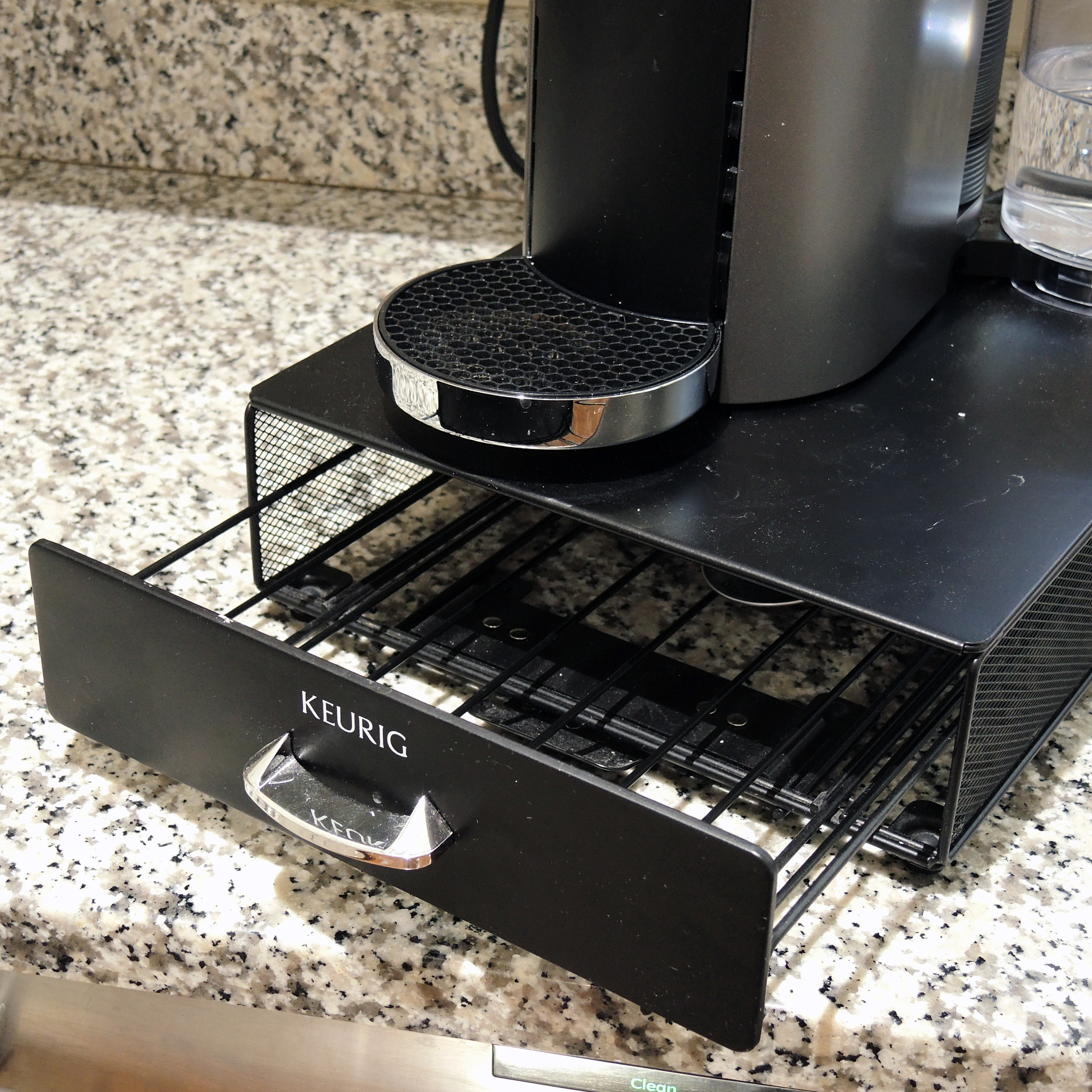 Nespresso Vertuo Plus Espresso Machine and Keurig Storage Drawer