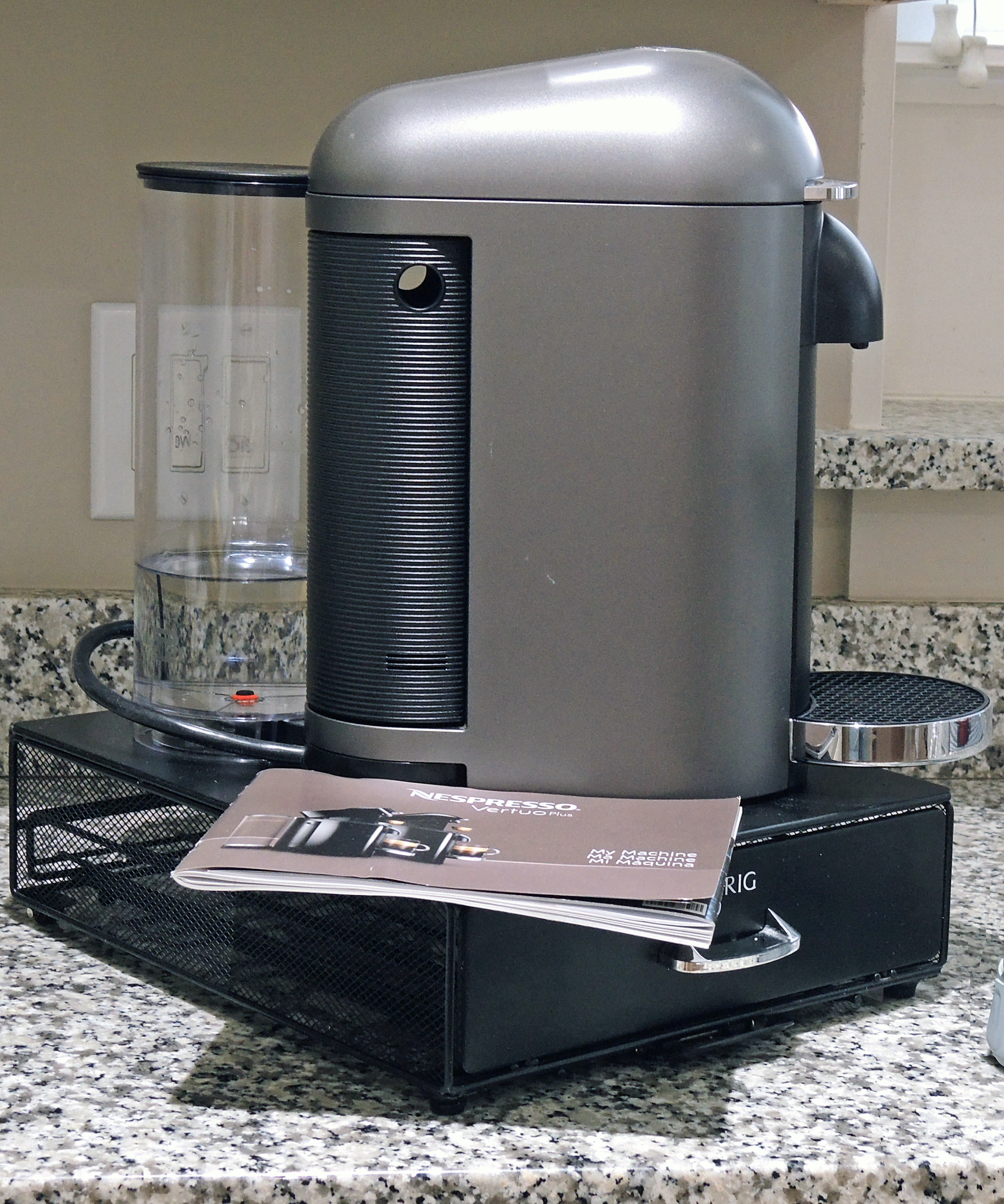 Nespresso Vertuo Plus Espresso Machine and Keurig Storage Drawer