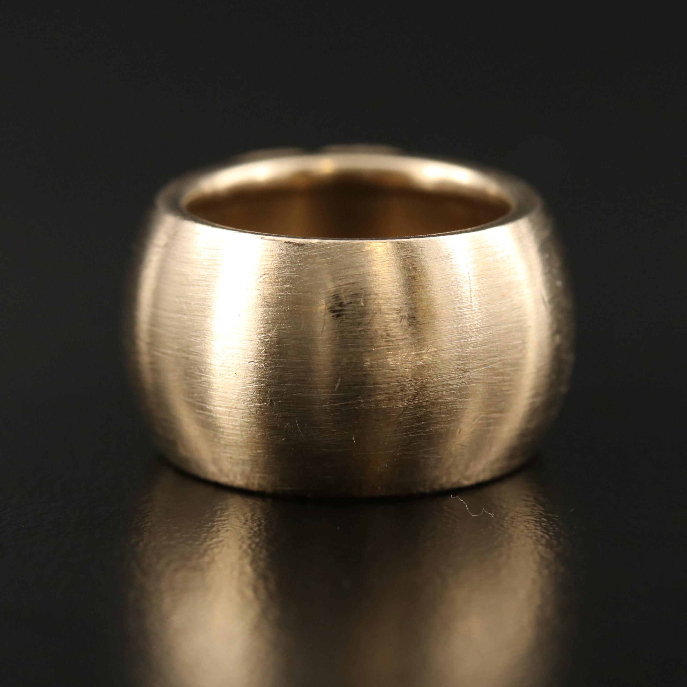 Chanel 2008 Spring Collection Half-Round CC Logo Rhinestone Ring