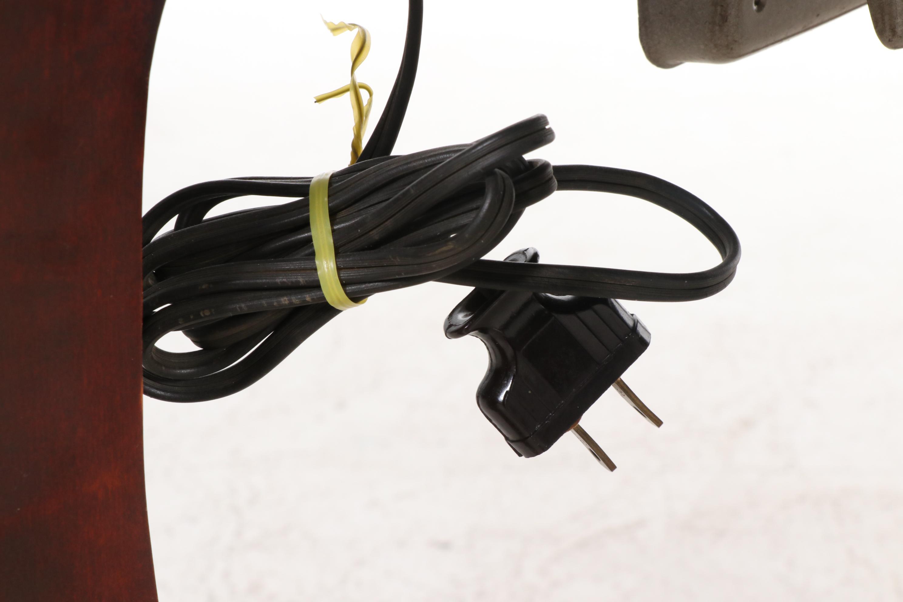 Morse Teal Metal Sewing Machine and Table, Mid-20th Century