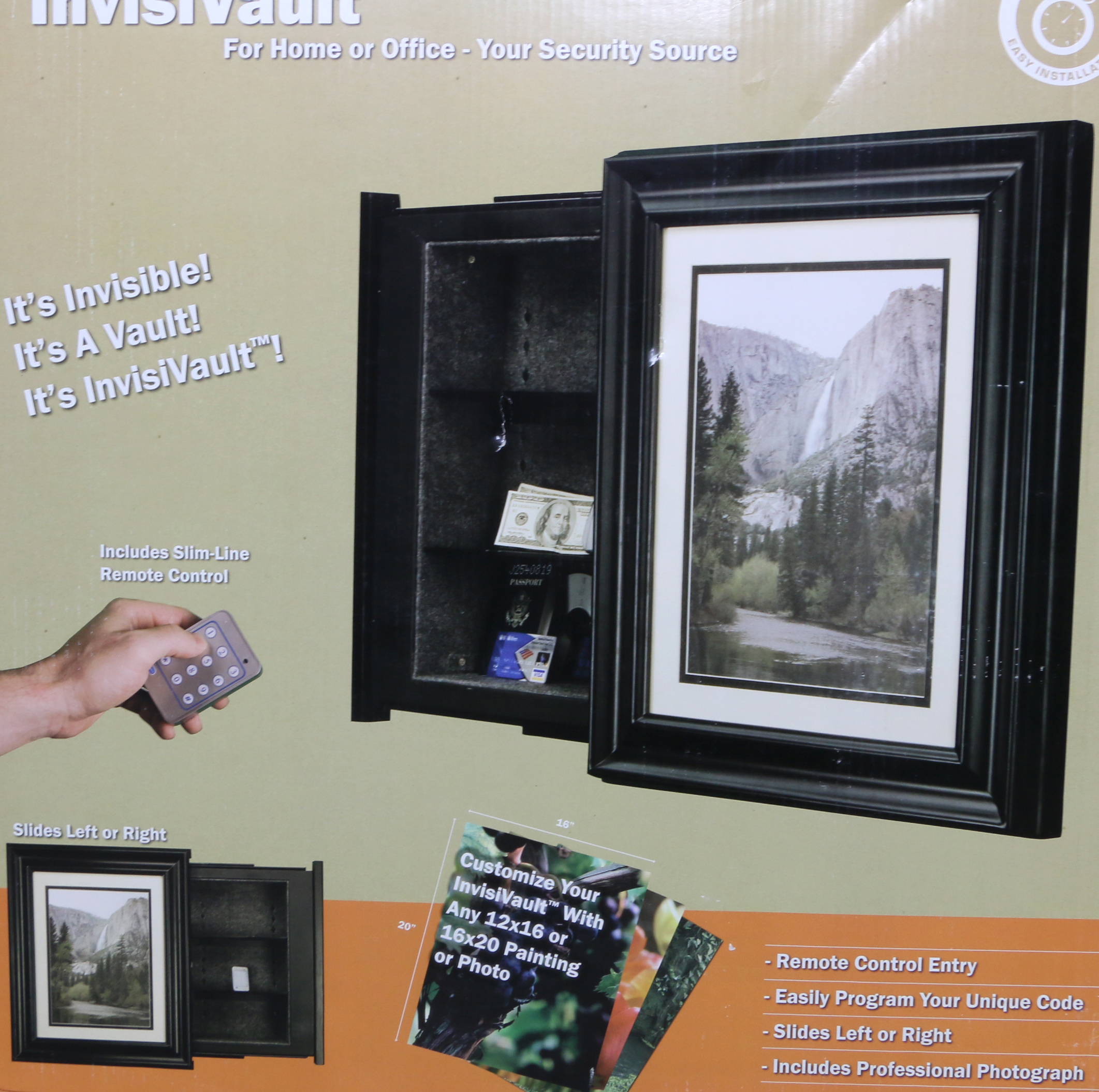 Secure Logic "InvisiVault" Wall Vault with Remote Control