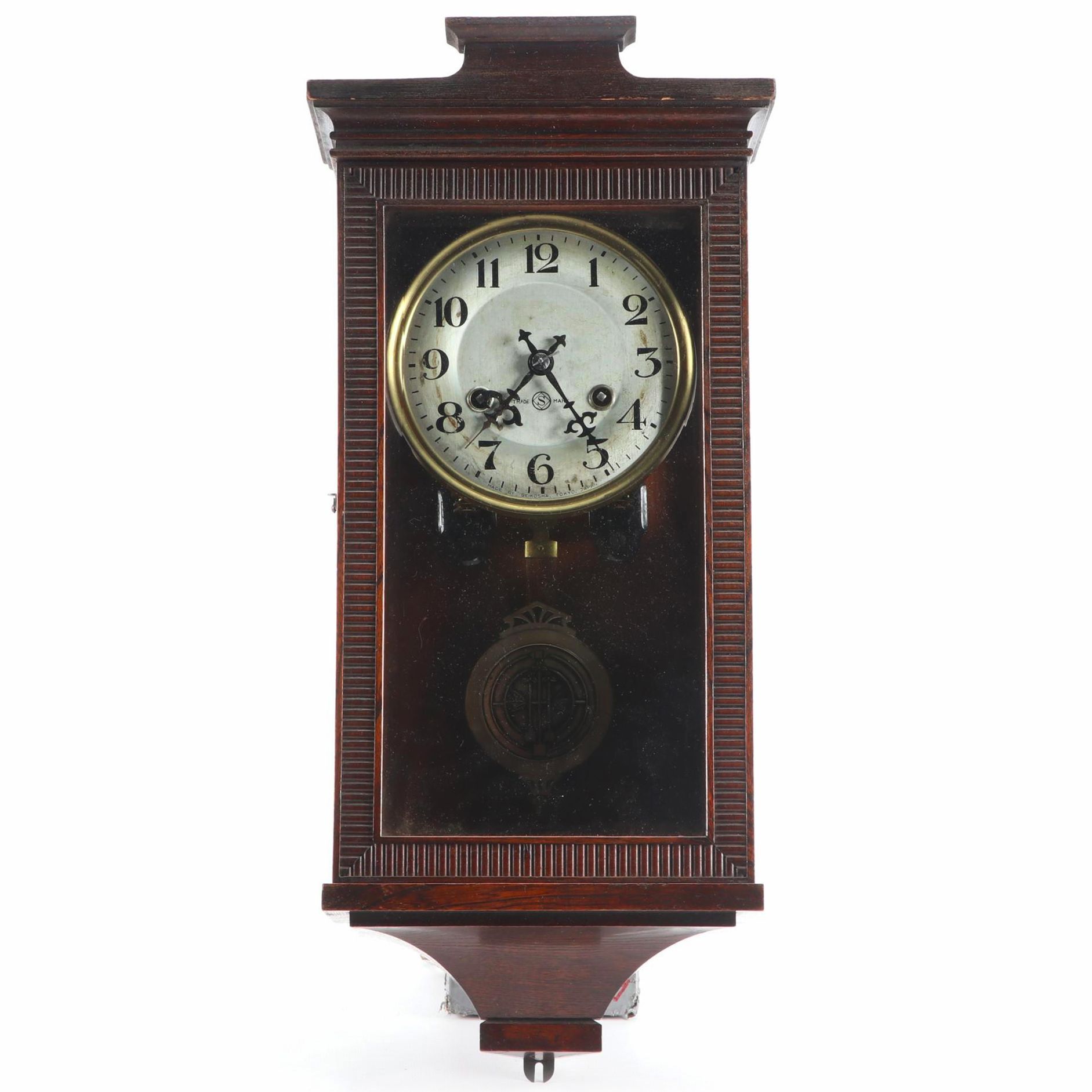 Japanese Seikosha Wall Clock, Made in Tokyo, Early to Mid 20th Century