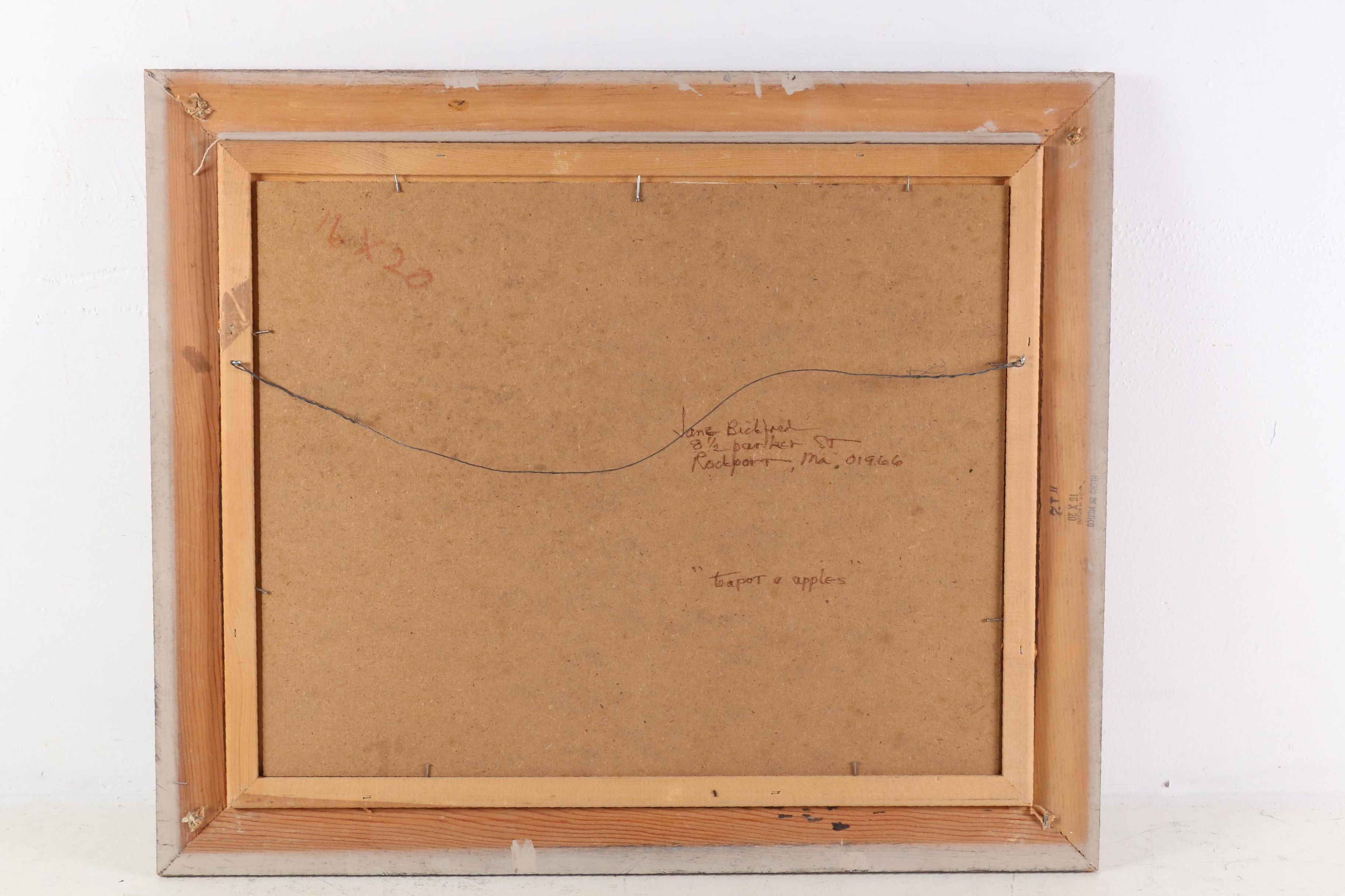 Jane Bickford Oil Painting "Teapot & Apples"