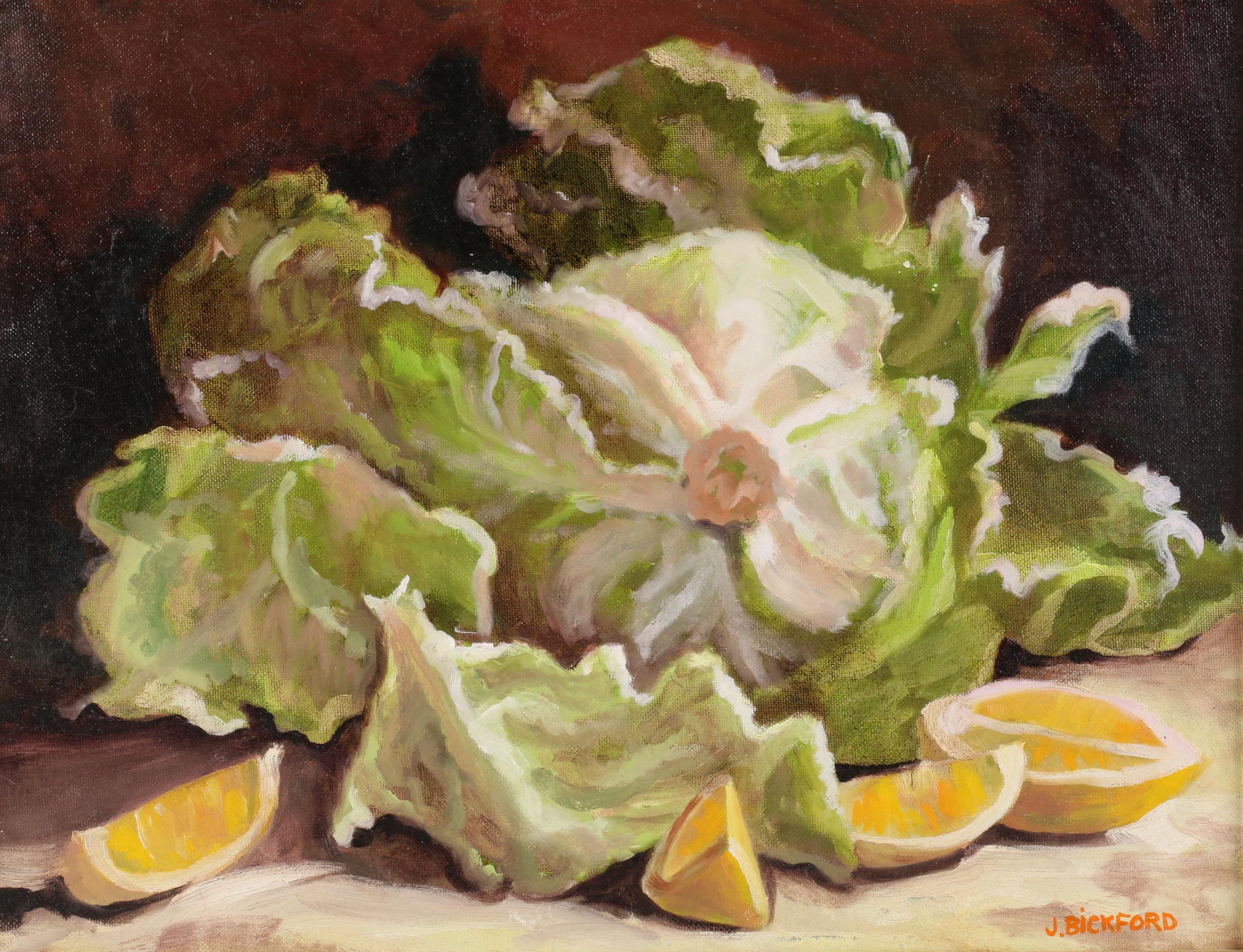 Jane Bickford Oil Painting "Lettuce", Late 20th to 21st Century