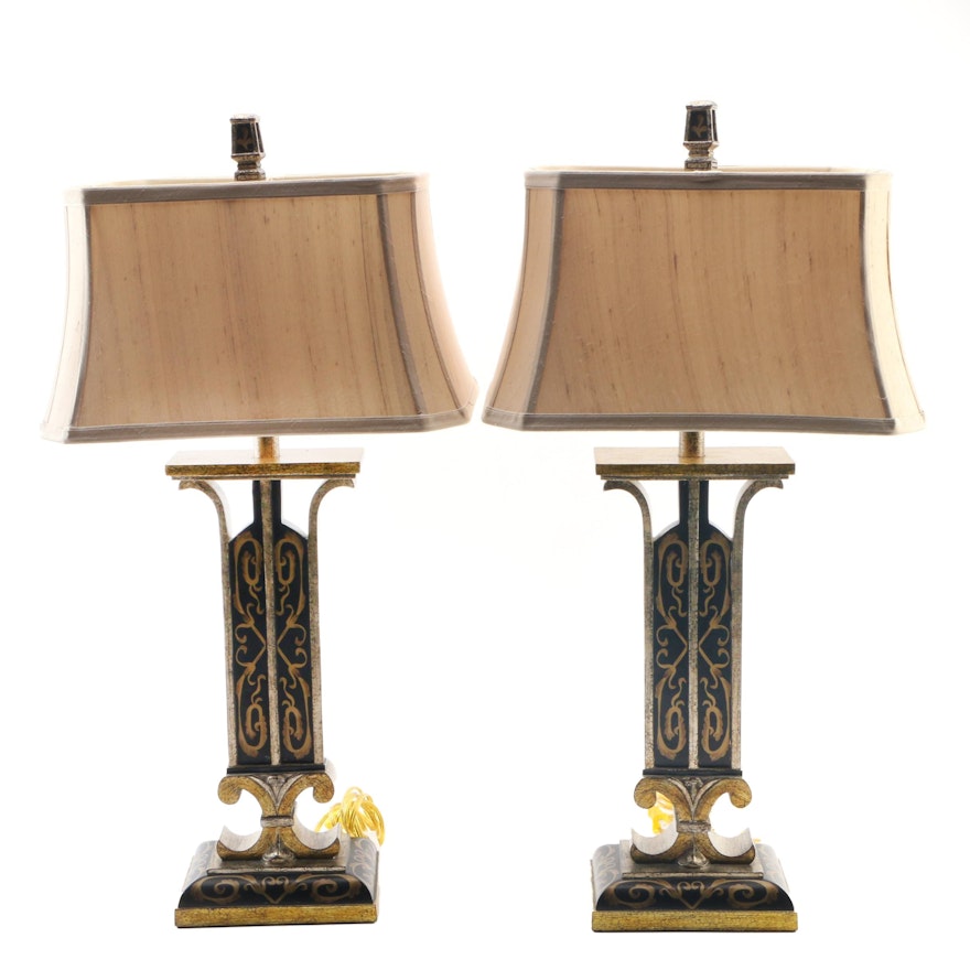 Excelsior Distressed Painted Resin Table Lamps