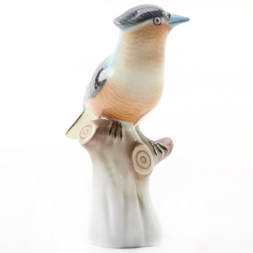 Herend Natural "Small Bird" Porcelain Figurine