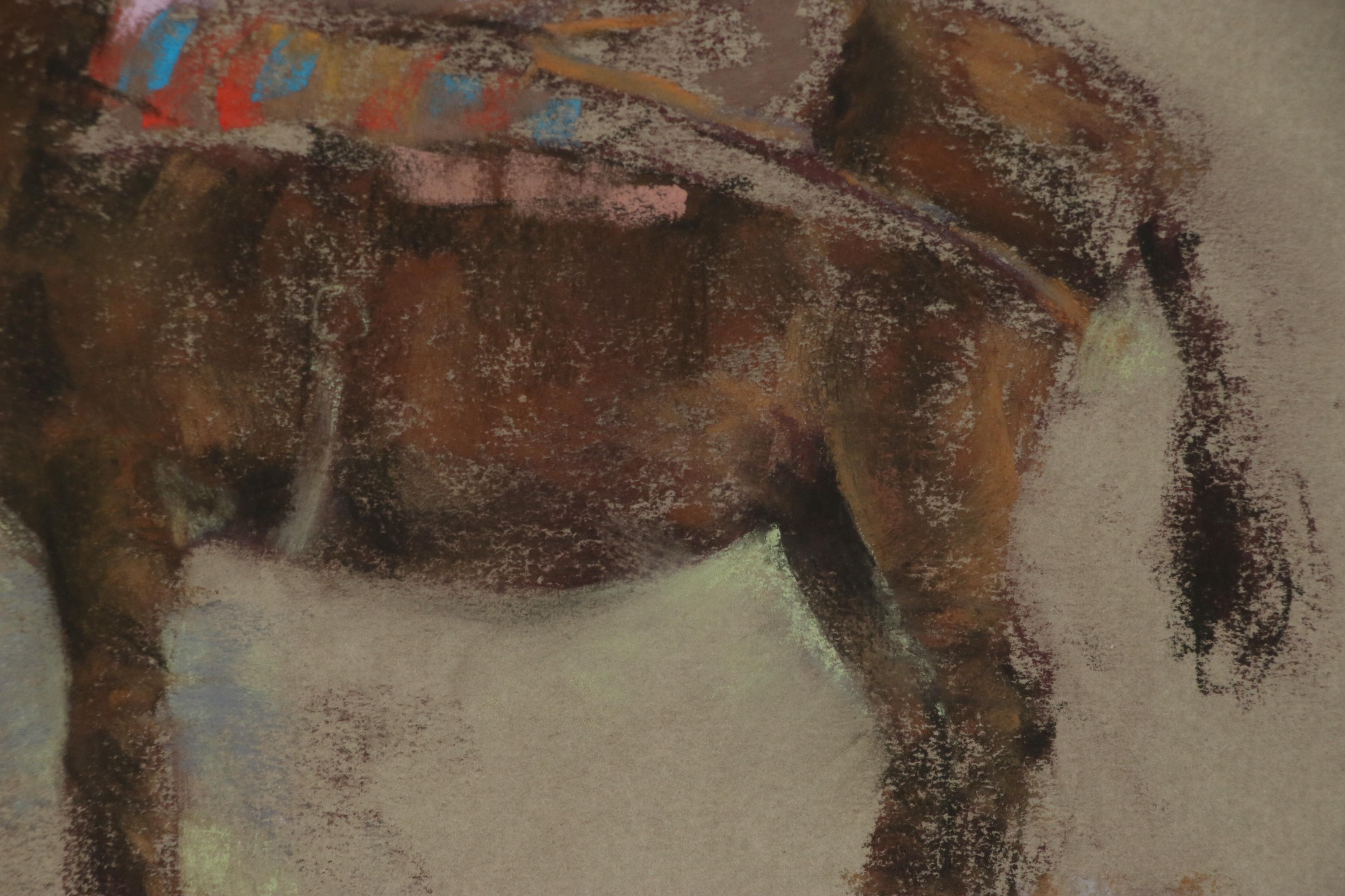 Adam Kelley Pastel Drawing of Domestic Donkey, 1984
