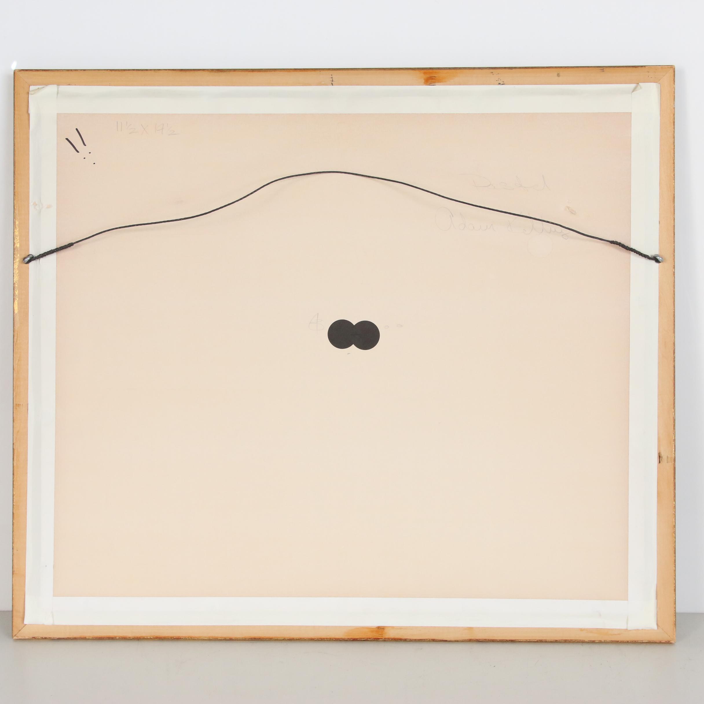 Adam Kelley Pastel Drawing of Sorrel Horse, 1984