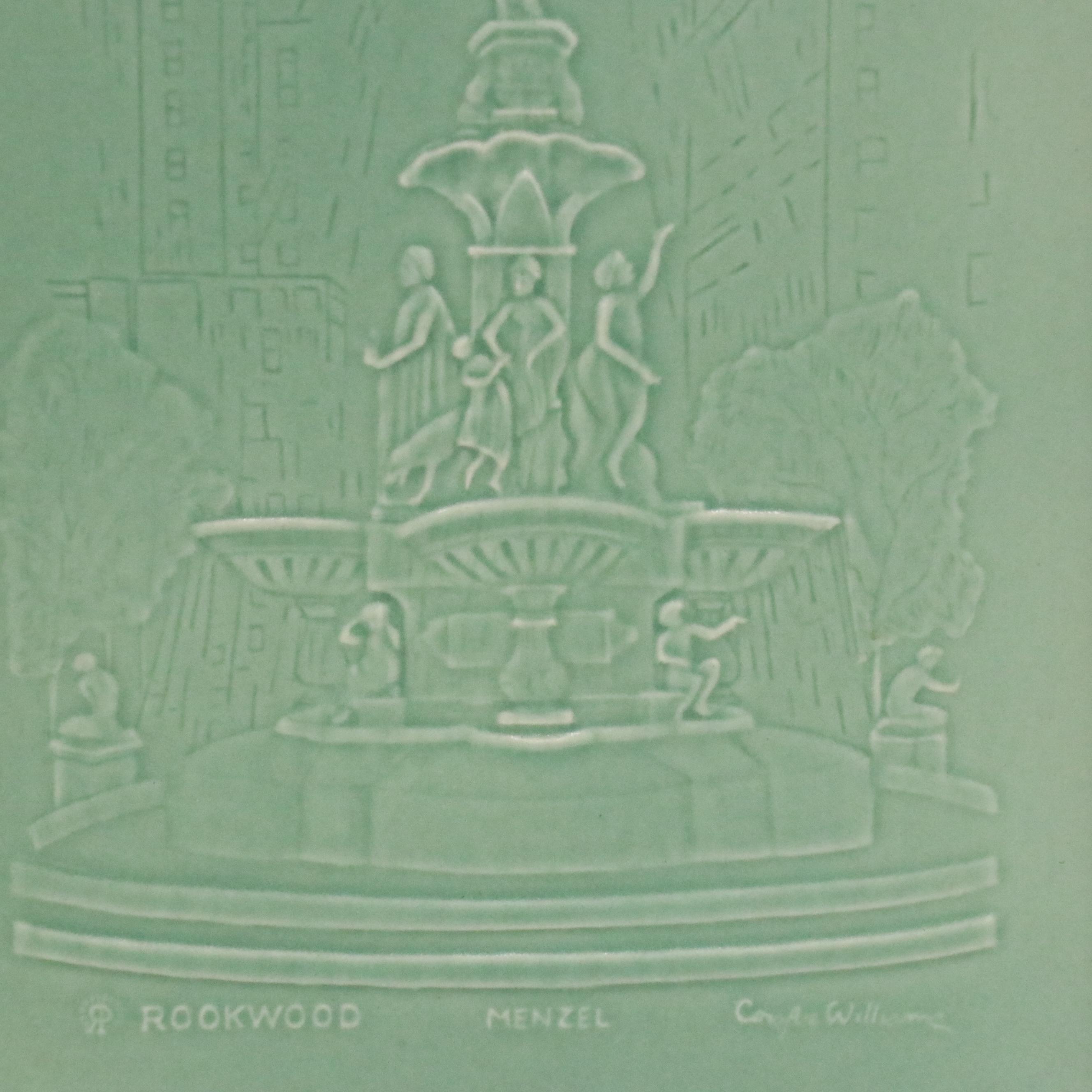 Rookwood Pottery Plaque For Rededication of Tyler Davidson Fountain, 2008