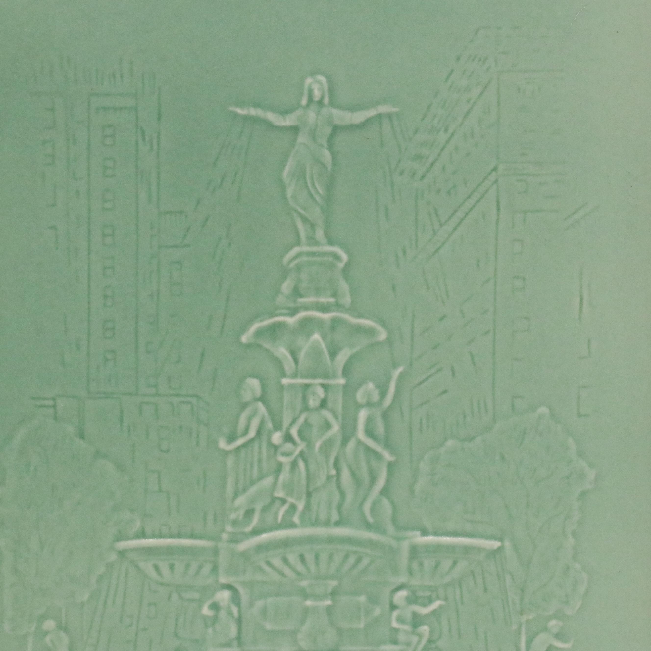 Rookwood Pottery Plaque For Rededication of Tyler Davidson Fountain, 2008