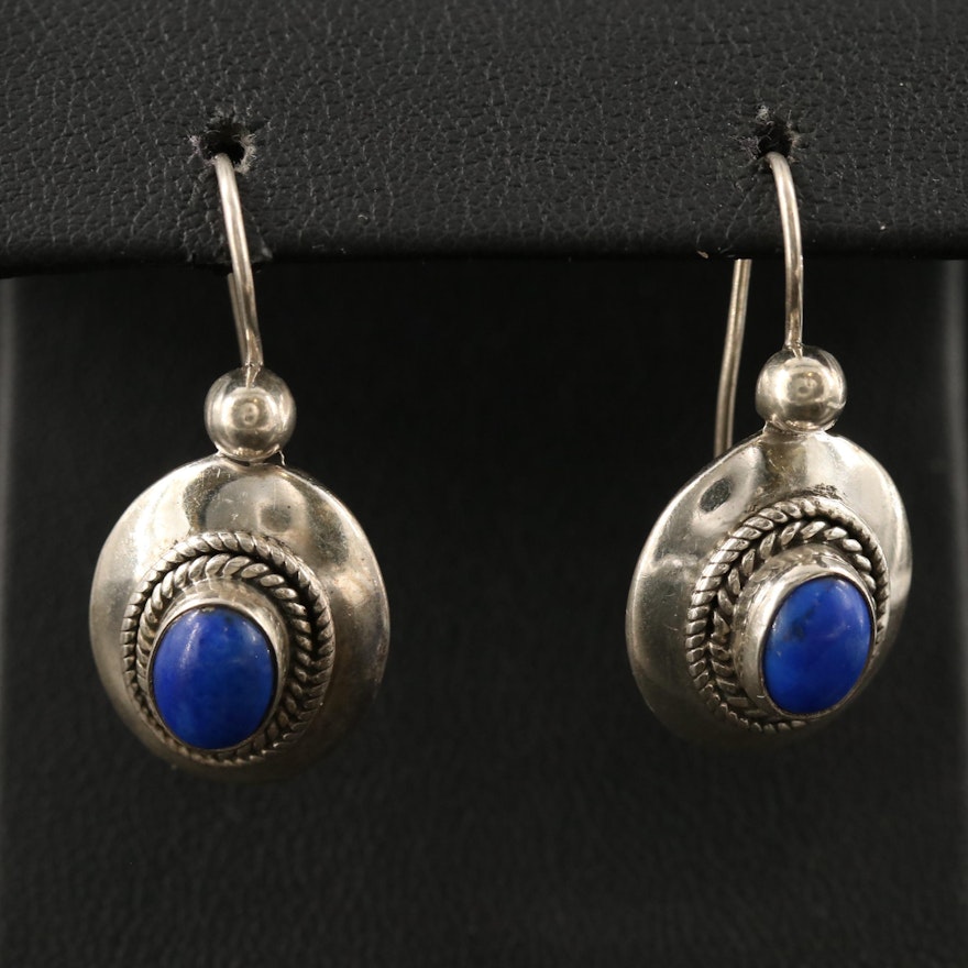 Sterling Lapis Lazuli Dangle Earrings