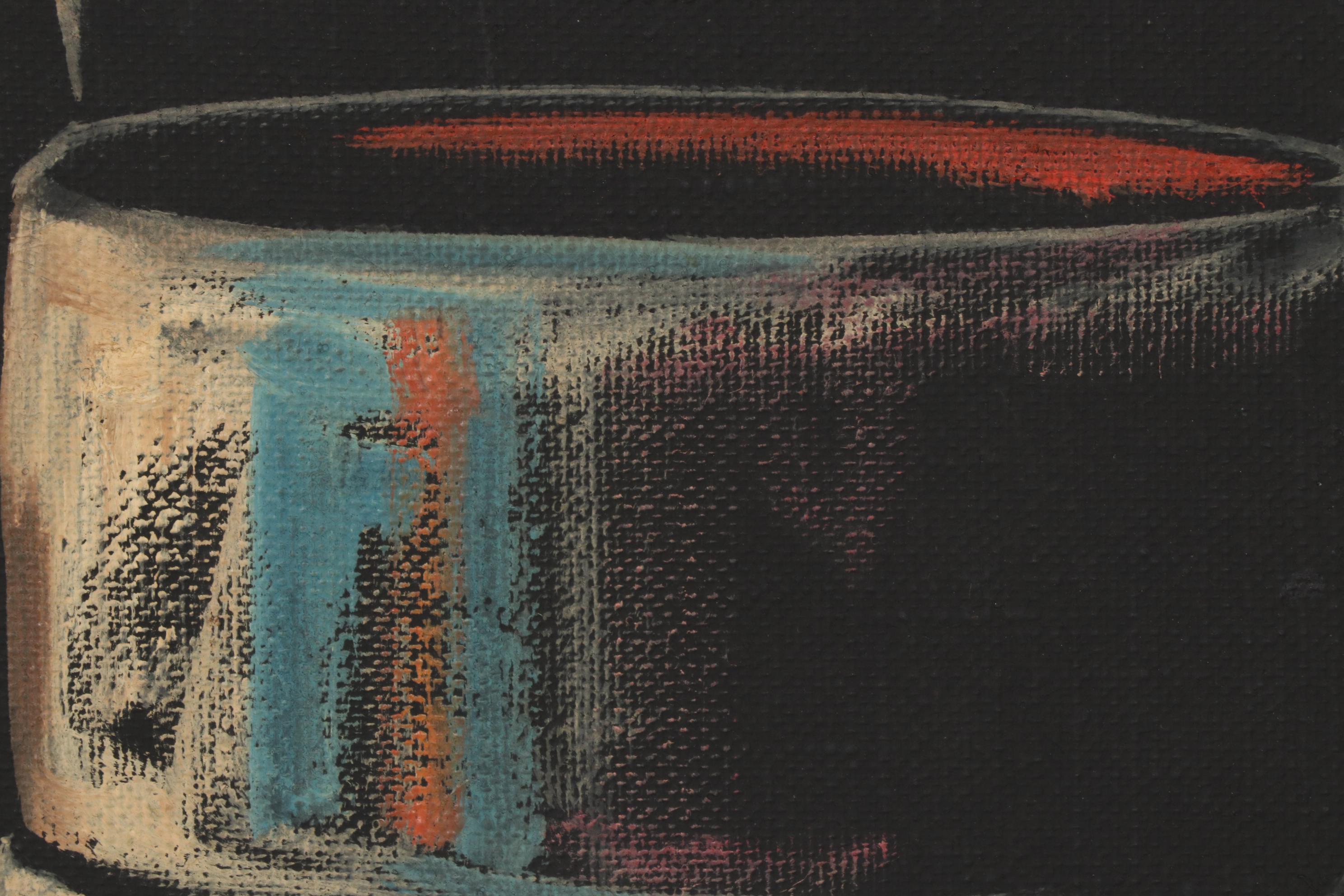 Cay-Skot Oil Painting of Still Life Composition, Mid to Late 20th Century