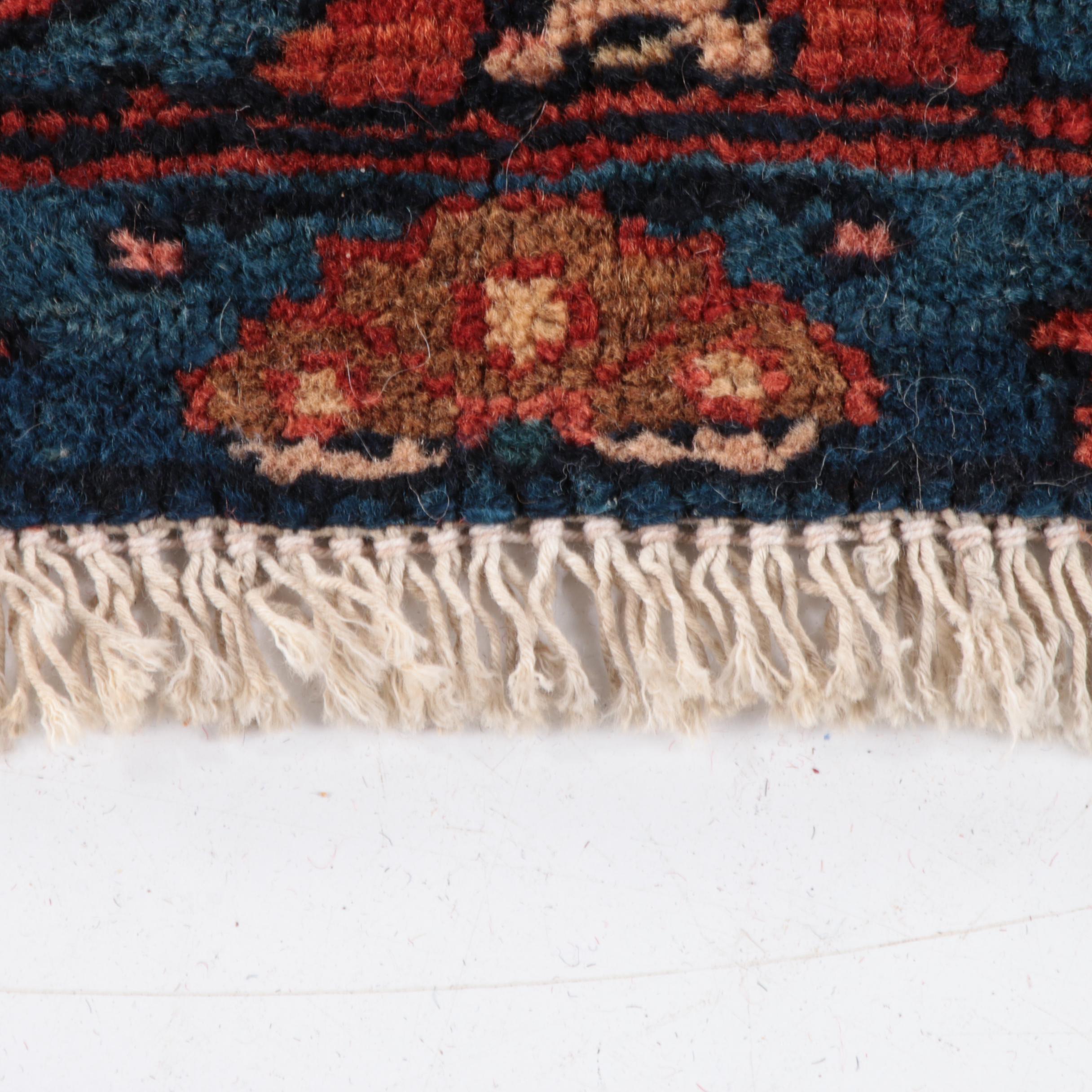 9'0 x 11'9 Hand-Knotted Persian Sarouk Wool Rug