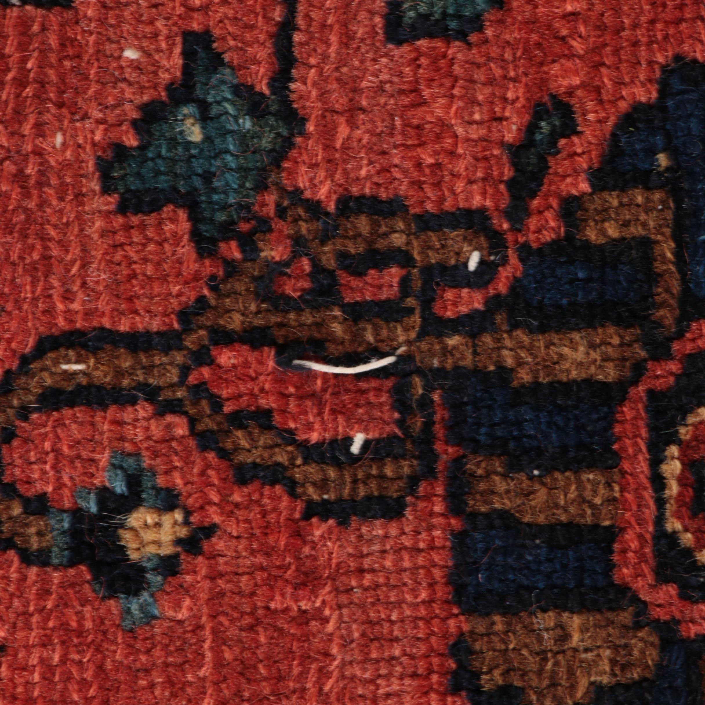 9'0 x 11'9 Hand-Knotted Persian Sarouk Wool Rug