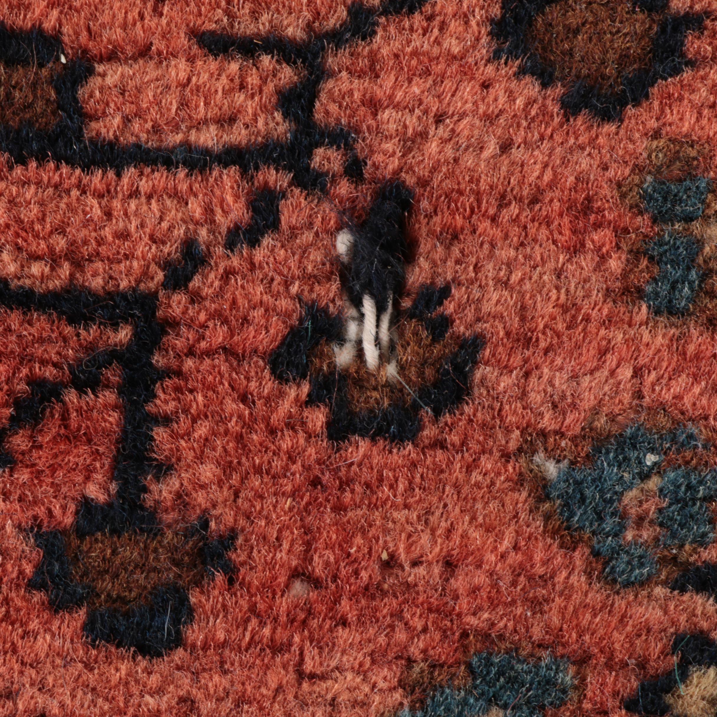 9'0 x 11'9 Hand-Knotted Persian Sarouk Wool Rug